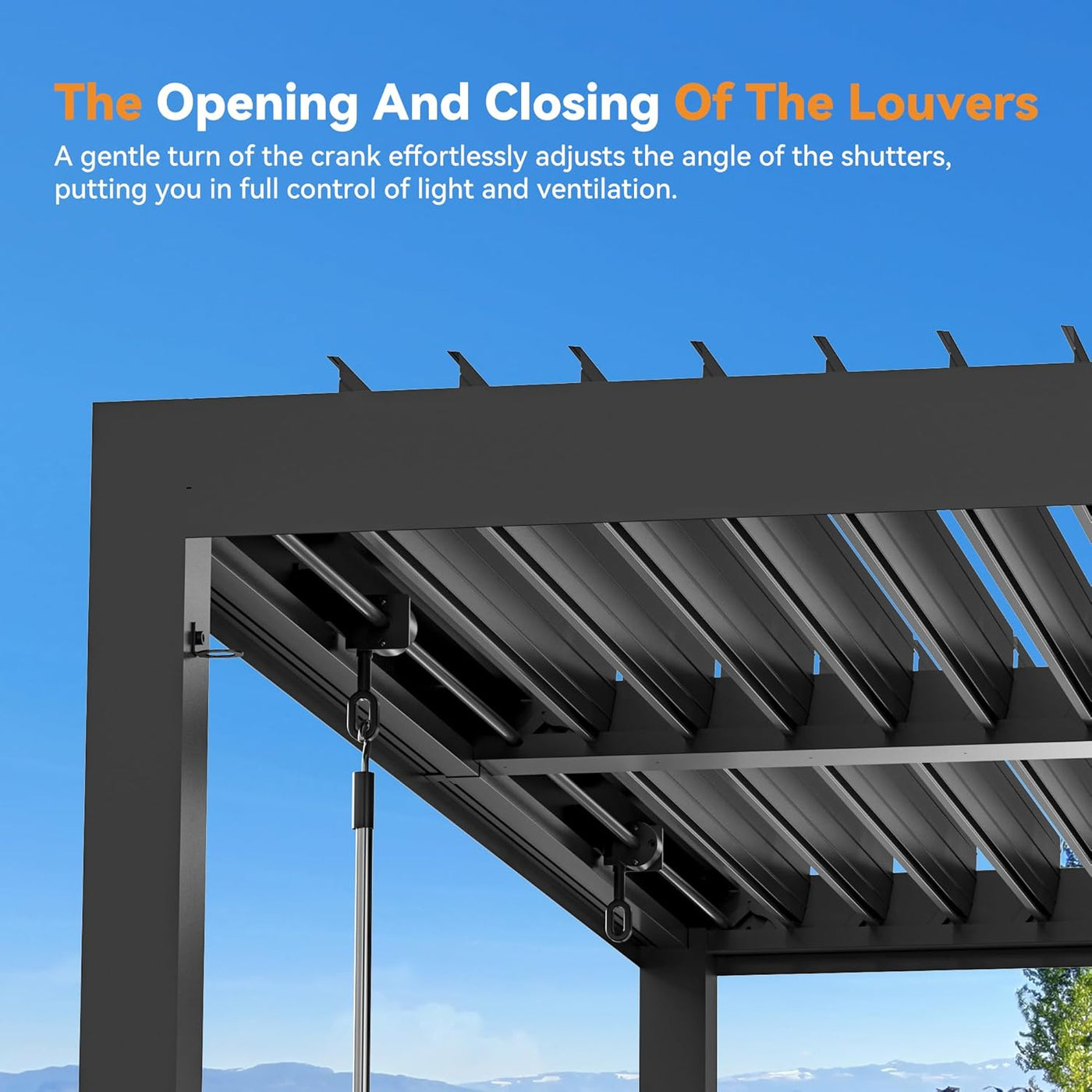 Modern Shade Louvered Pergola 3 X 3.6M with USB Charging Port Deck, Outdoor Pergola with Adjustable Waterproof Roof & Integrated Drainage, Reinforced Frame for Patio Deck Garden, Easy Assembly, Black
