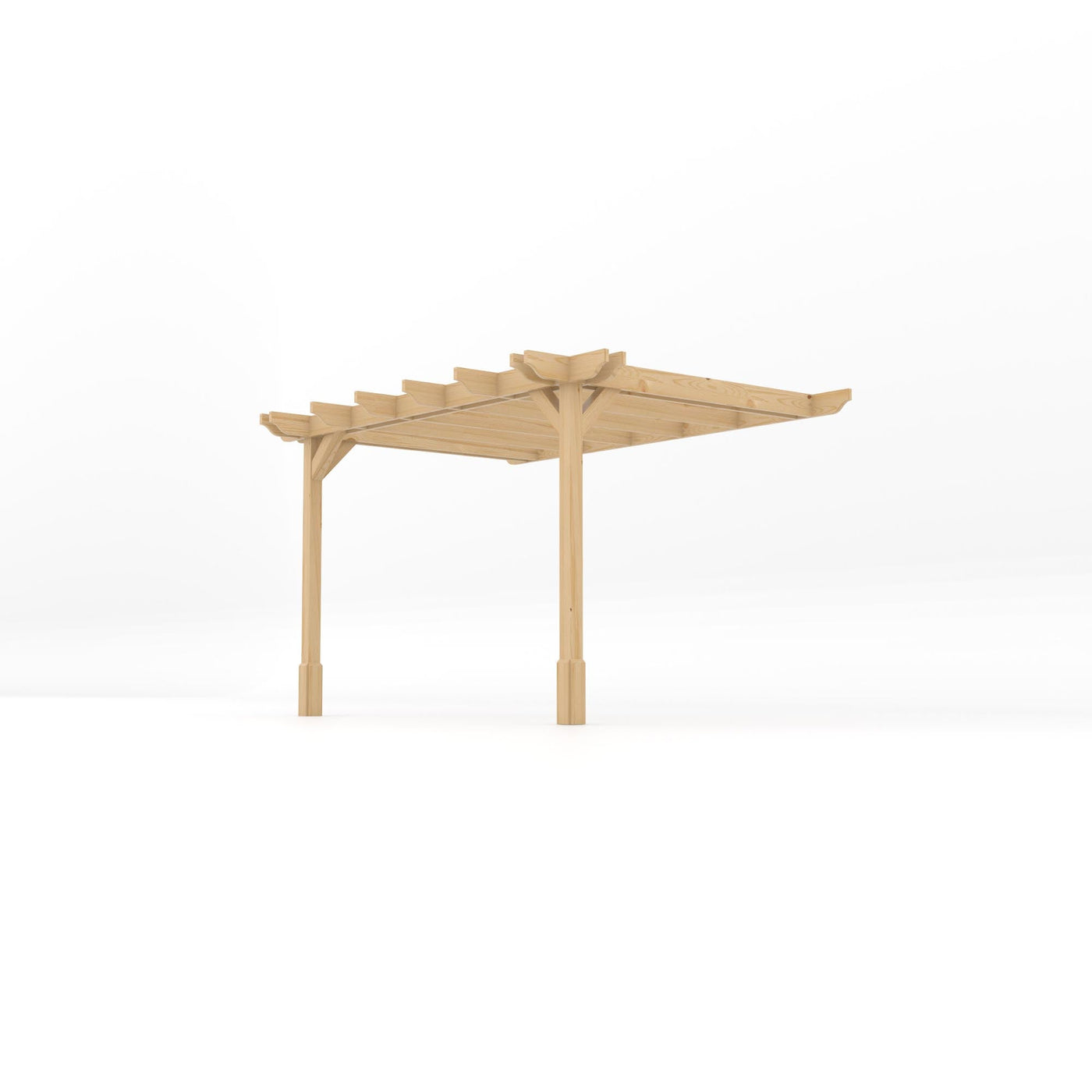 Wall Mounted Double Premium Pergola - Light Green - 2.4m Depth x 3.6m Length - image 2