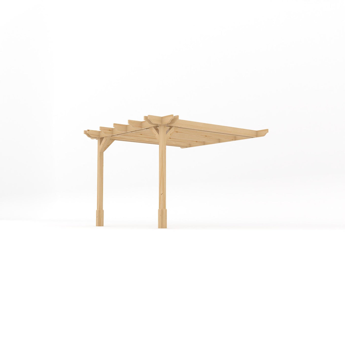Wall Mounted Double Premium Pergola - Light Green - 3.6m Depth x 3.6m Length - image 2