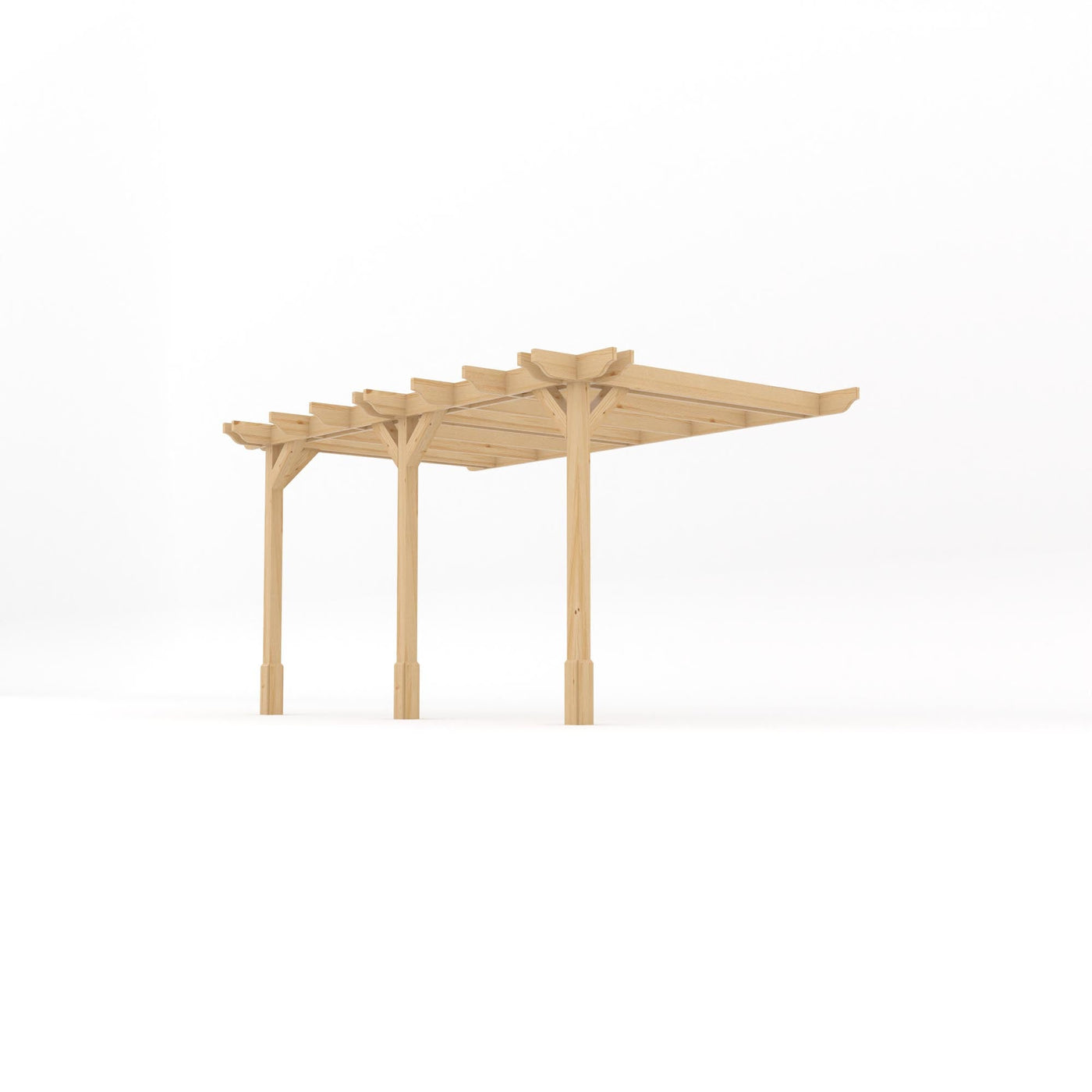 Wall Mounted Double Premium Pergola - Light Green - 3.6m Depth x 4.2m Length - image 2