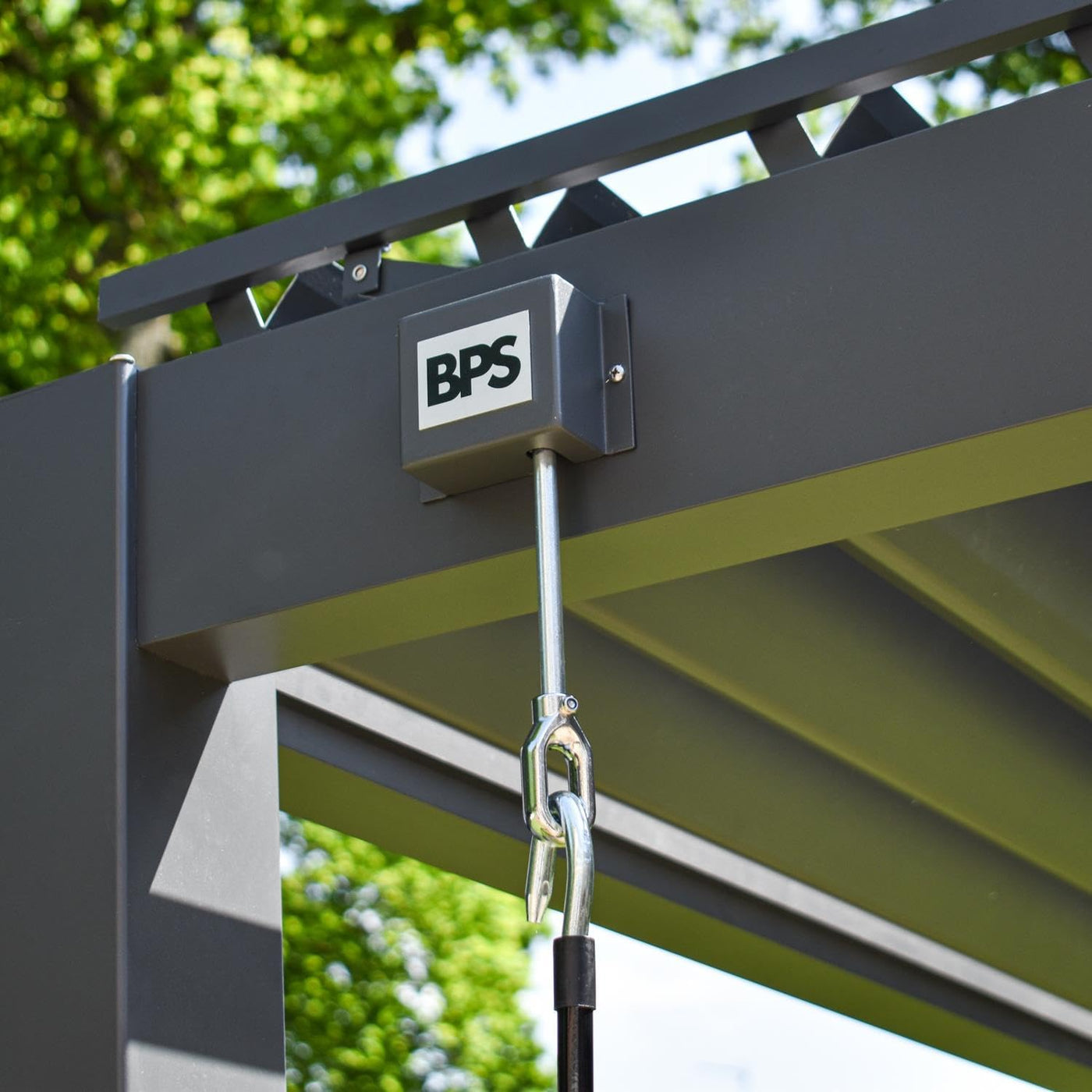BPS Grand Full Aluminium Pergola – 100% Powder Coated | Weatherproof | 120Mm Posts | Double Louvres | Integrated Drainage | Easy Assembly (3 X 3)