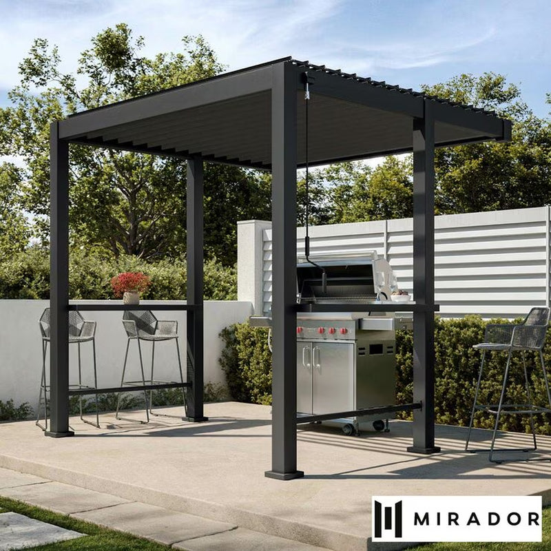Adjustable Louvered Grill Pergola 8Ft 8" X 8Ft 2" (2.7 X 2.5M)