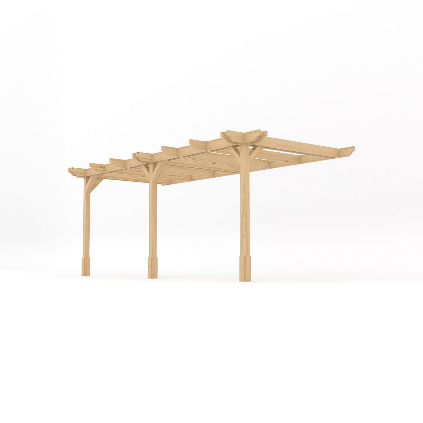 Wall Mounted Double Premium Pergola - Light Green - 2.4m Depth x 5.4m Length - image 2