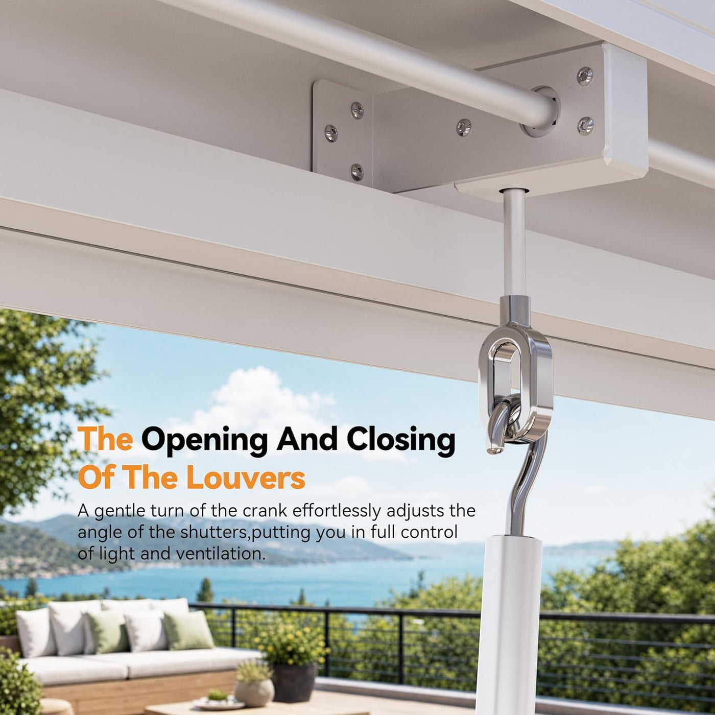 Modern Shade Louvered Pergola 3 X 3.6M with USB Charging Port Deck, Outdoor Pergola with Adjustable Waterproof Roof & Integrated Drainage, Reinforced Frame for Patio Deck Garden, Easy Assembly, White