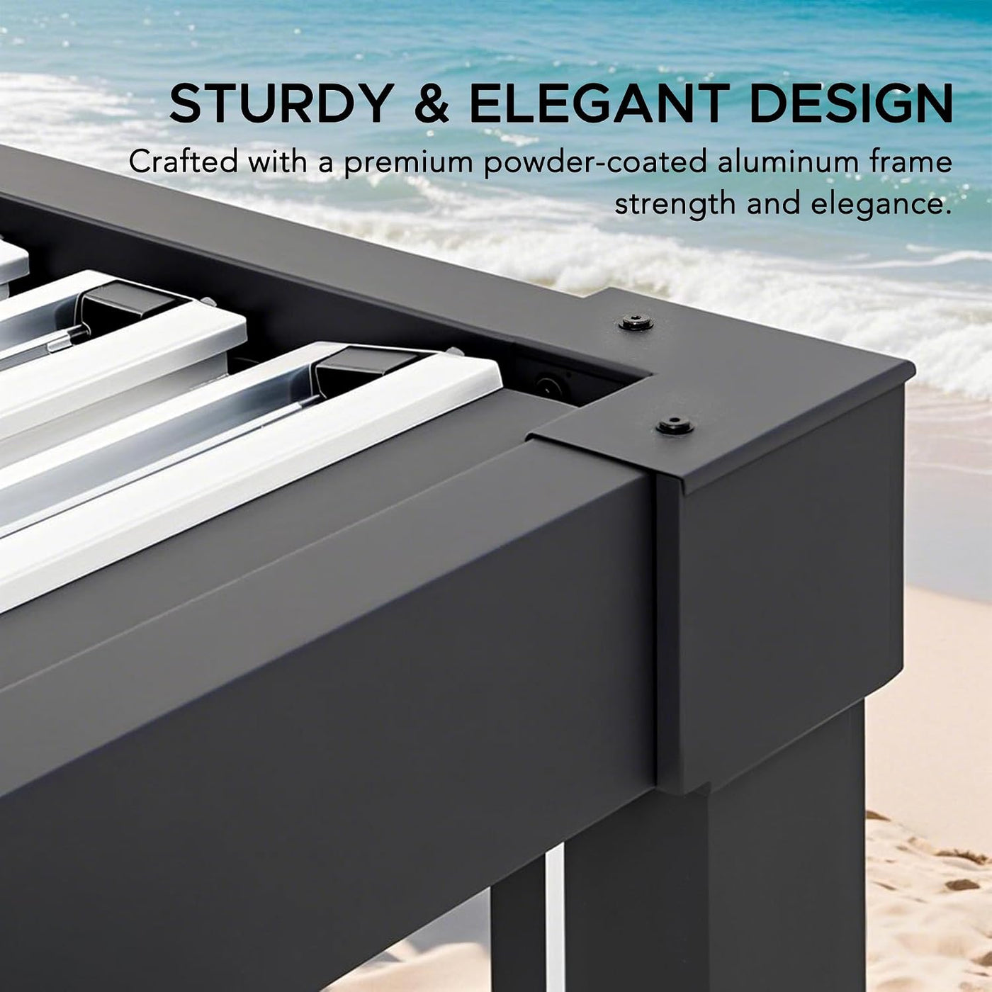 Louvred Pergola with Solar LED Lights, 3 X 4 M All-Weather Aluminium Hardtop Gazebo, Manual Crank Adjustable Roof, Integrated Drainage, Wind & Snow Resistant Outdoor Shelter