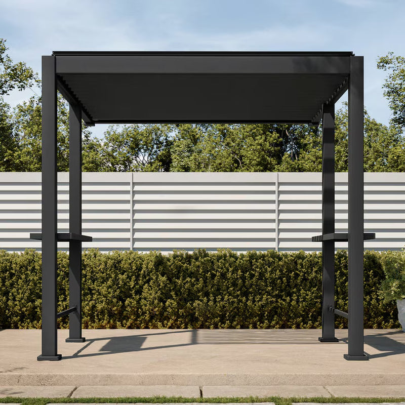 Adjustable Louvered Grill Pergola 8Ft 8" X 8Ft 2" (2.7 X 2.5M)