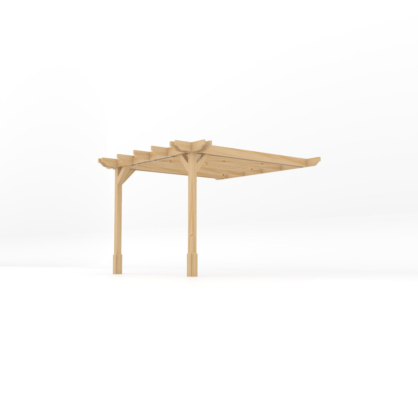 Wall Mounted Double Premium Pergola - Light Green - 3m Depth x 3m Length - image 2