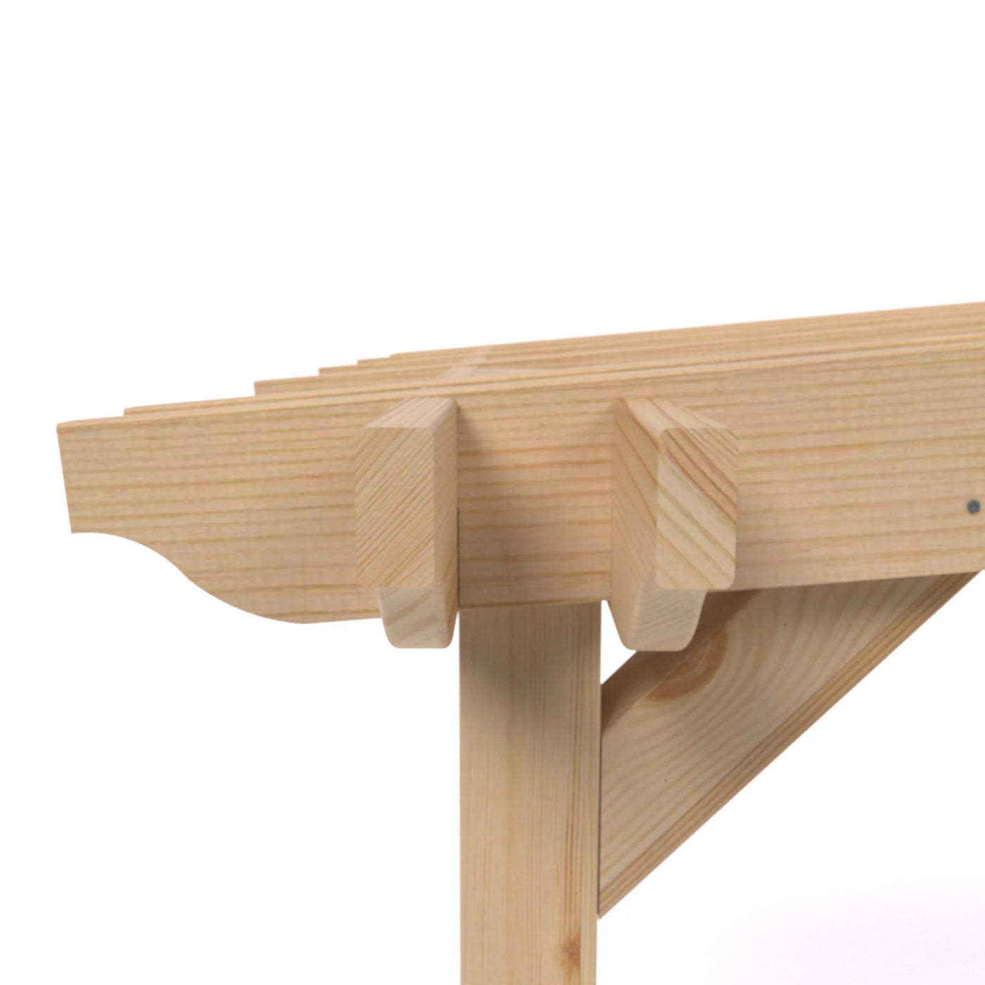 Wall Mounted Double Garden Pergola with Decking - Light Green - 4.2M Depth X 4.2M Length