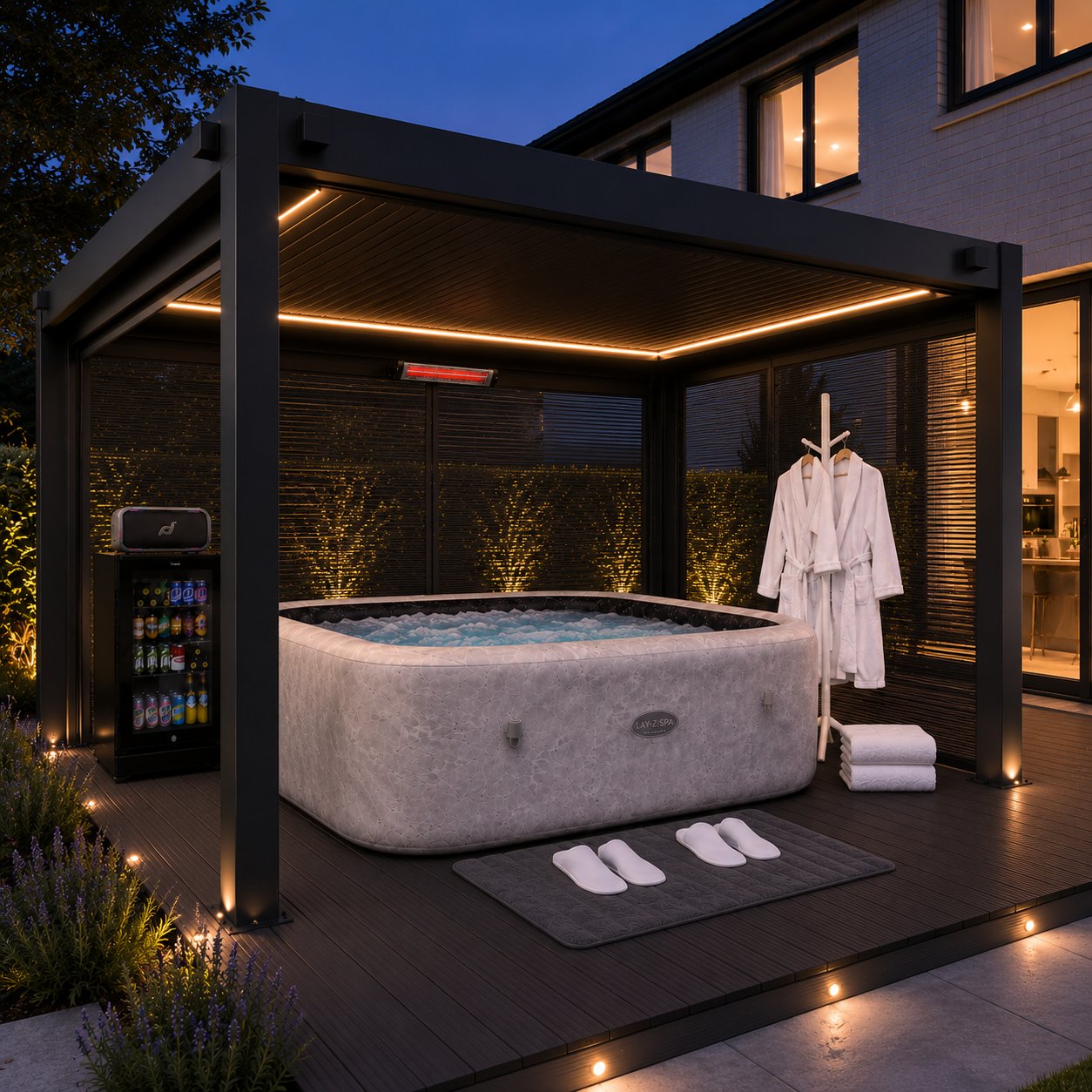 Hot Tub Privacy Spa Bundle – Signature (4×3m)