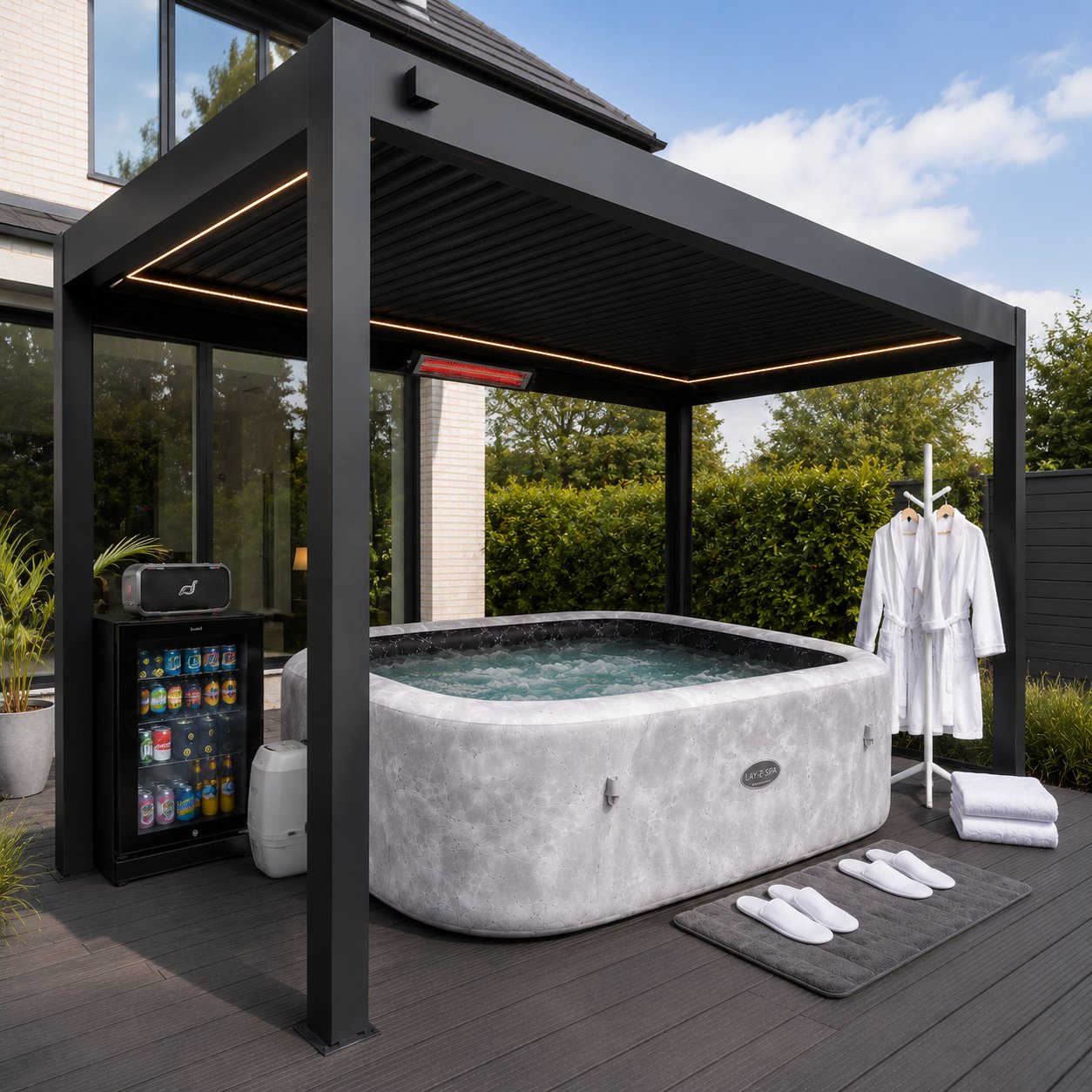 Hot Tub Privacy Spa Bundle – Signature (4×3m)