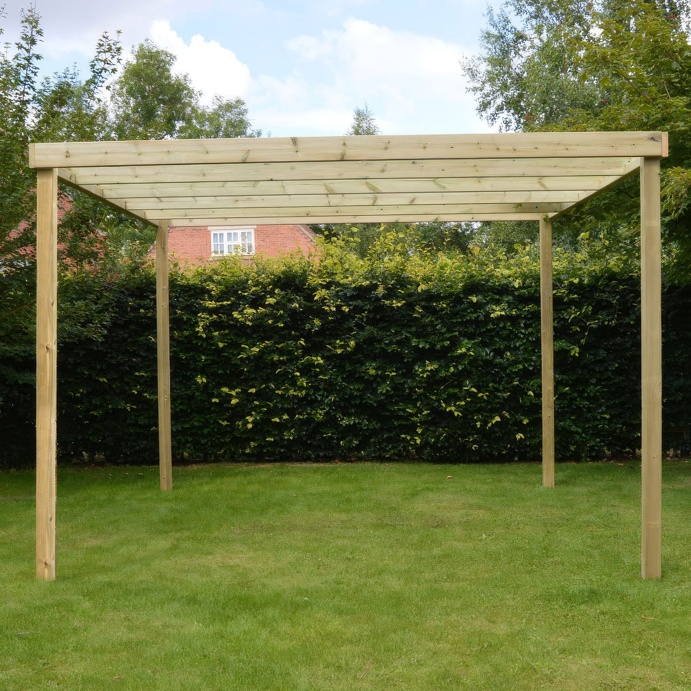 Freestanding Box Pergola - Light Green - 1.8m Width x 6m Length - image 7