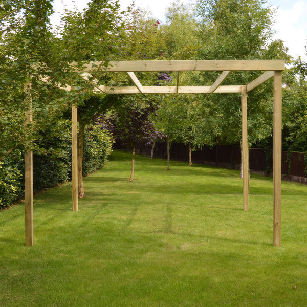 Freestanding Box Pergola - Light Green - 2.4m Width x 5.4m Length