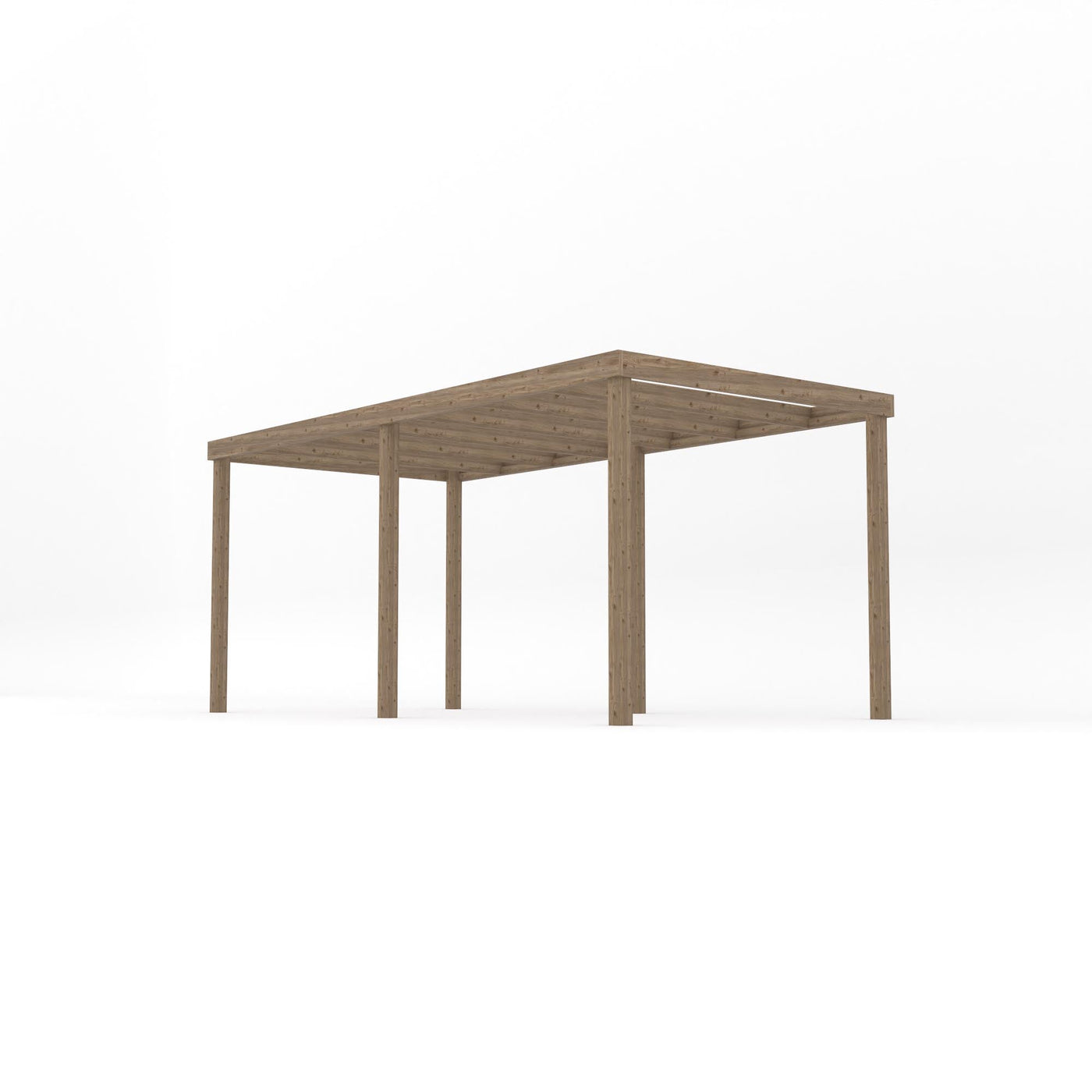 Freestanding Box Pergola - Rustic Brown - 4.2m Width x 4.8m Length - image 2