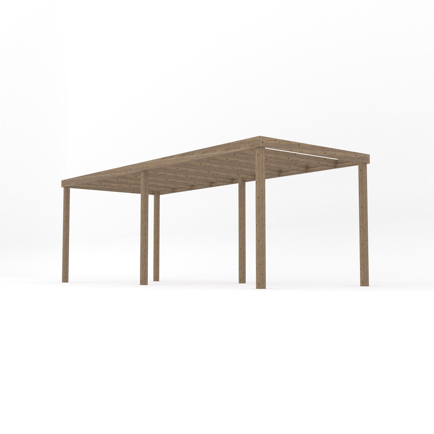 Freestanding Box Pergola - Rustic Brown - 4.2m Width x 6m Length - image 2