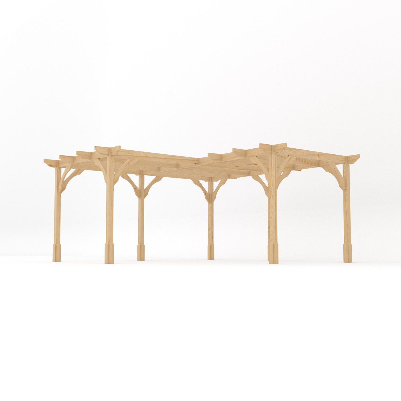 Freestanding Corner Premium Pergola - Light Green - 4.8m Width x 4.8m Length - image 5