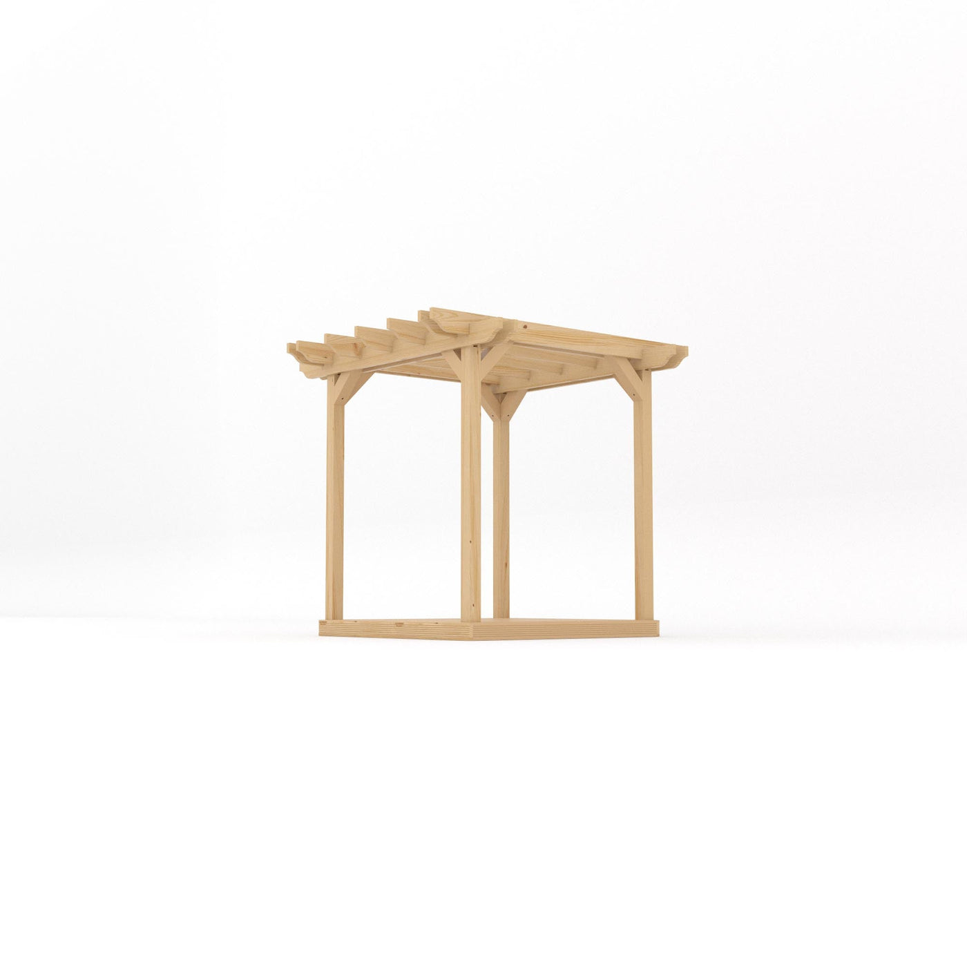 Freestanding Double Garden Pergola with Decking - Light Green - 2.4m Width x 2.4m Length - image 2