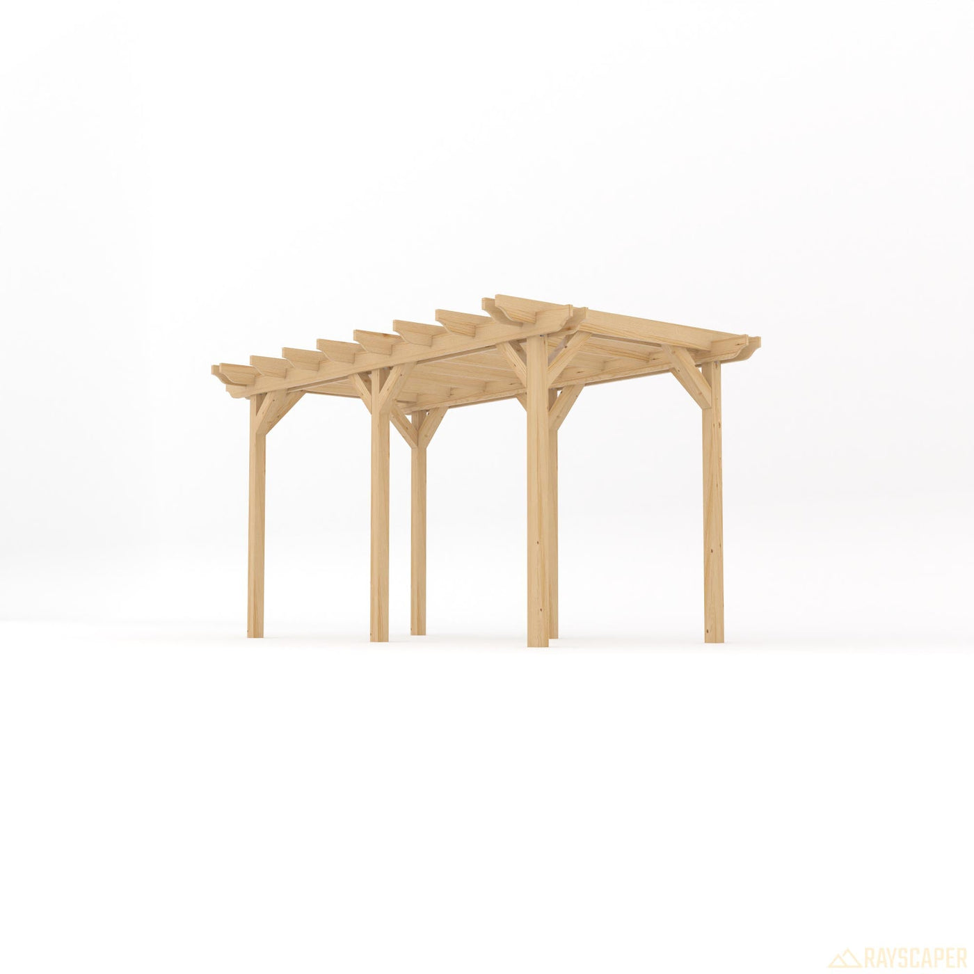 Freestanding Double Garden Pergola - Light Green - 3m Width x 4.2m Length - image 2