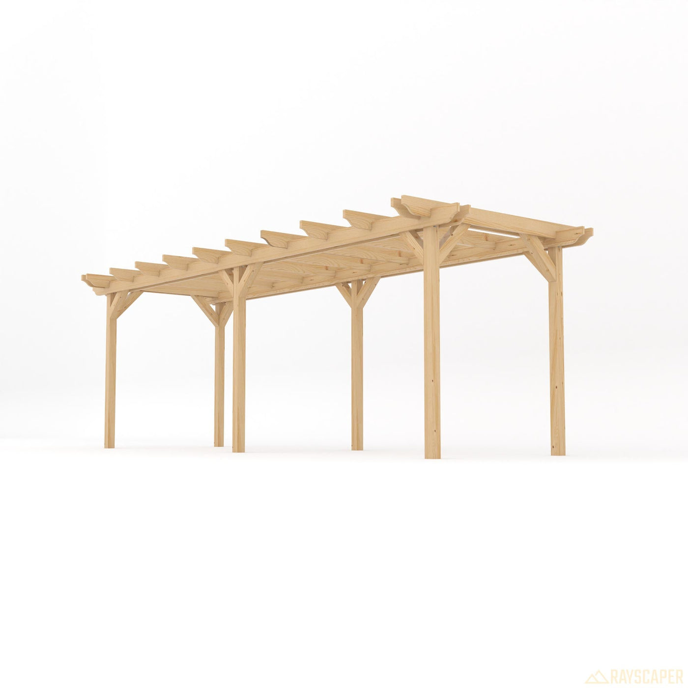 Freestanding Double Garden Pergola - Light Green - 4.2m Width x 6.6m Length - image 2