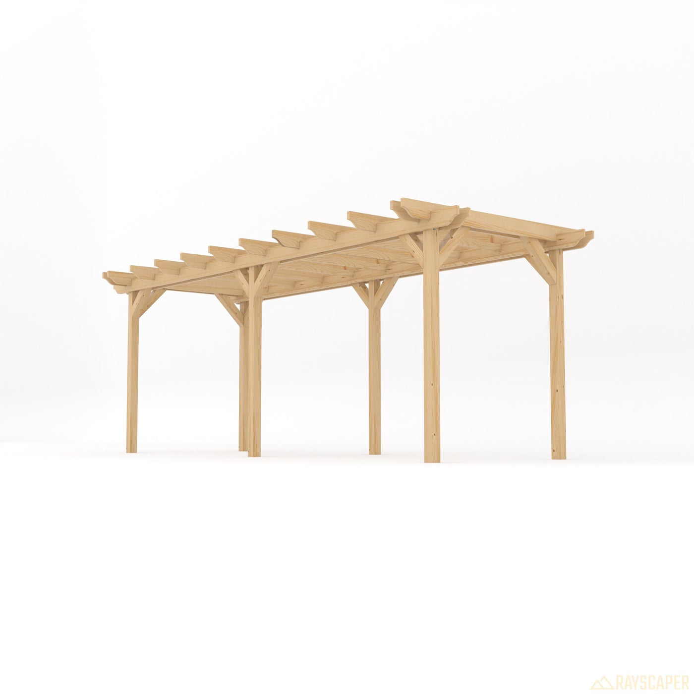 Freestanding Double Garden Pergola - Light Green - 4.8m Width x 6m Length - image 2