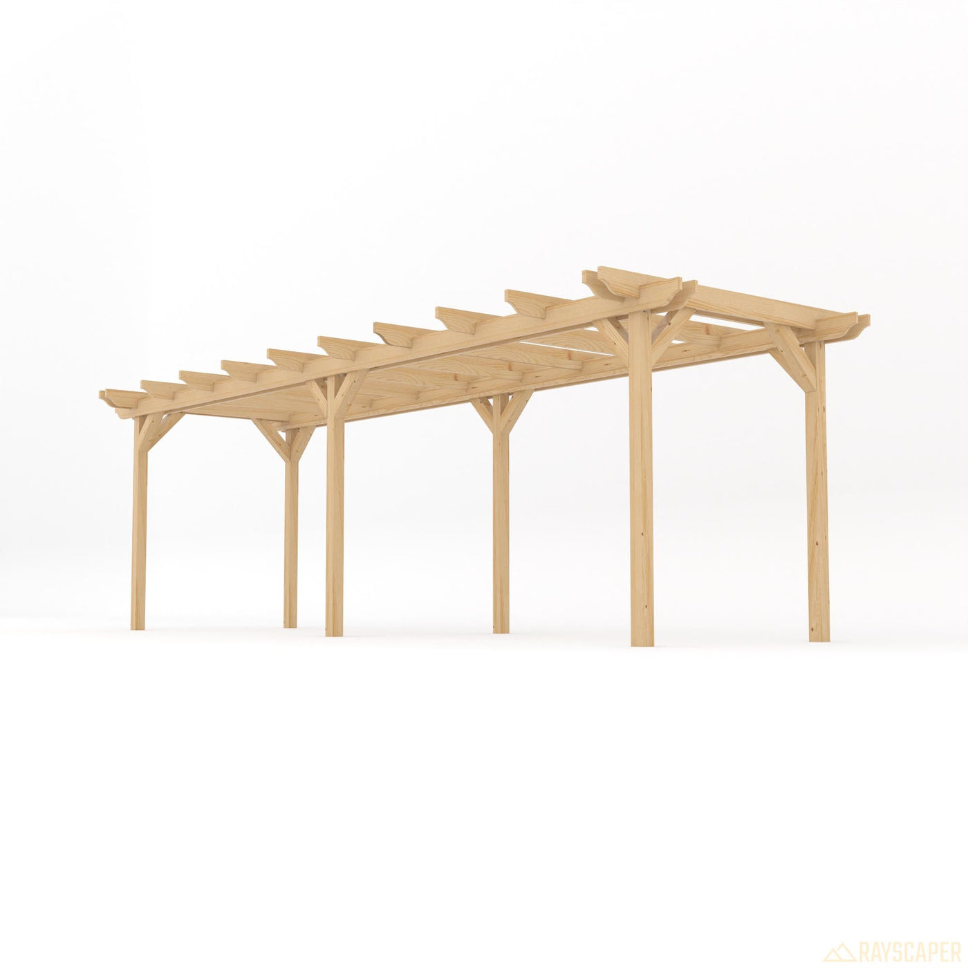 Freestanding Double Garden Pergola - Light Green - 2.4m Width x 7.2m Length - image 2