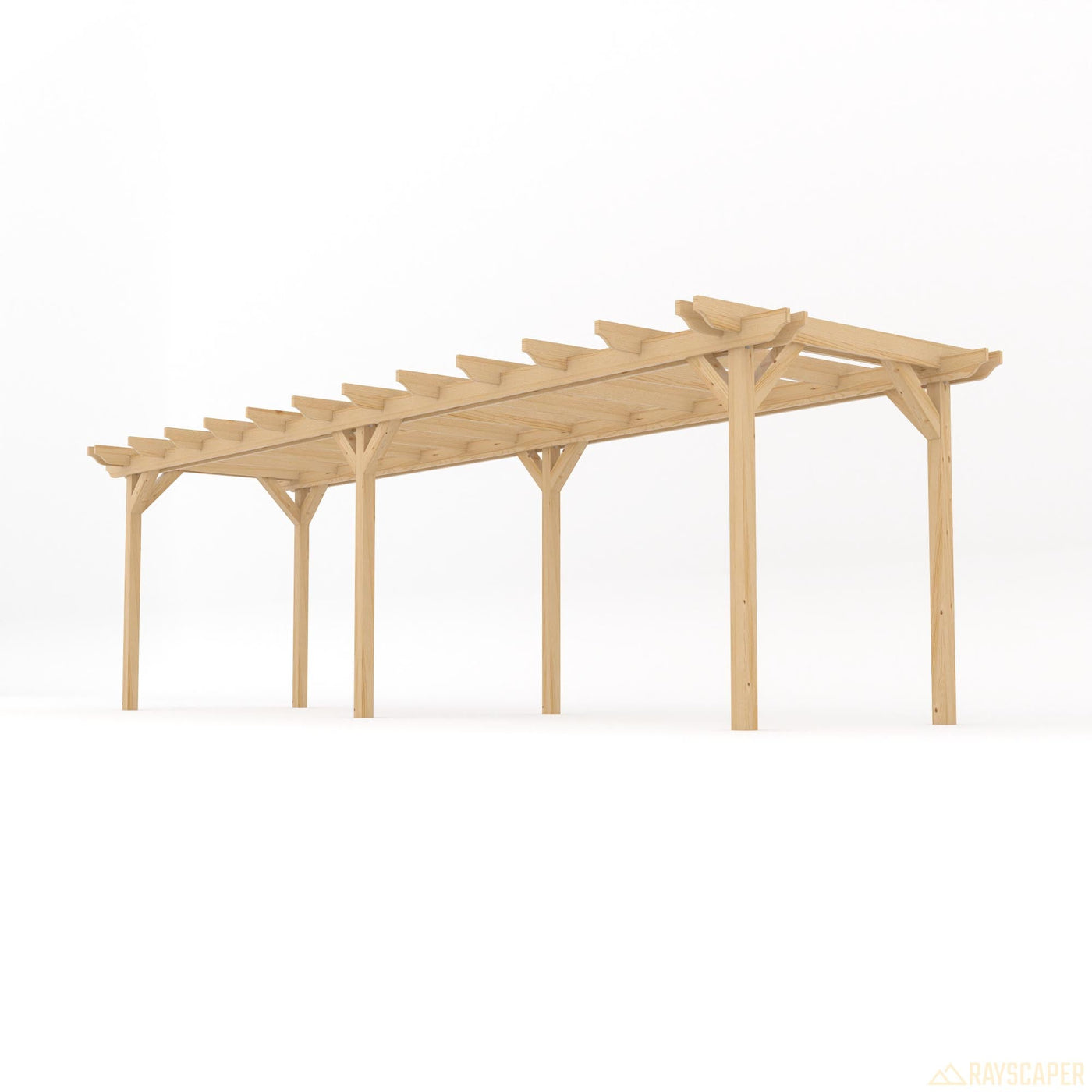 Freestanding Double Garden Pergola - Light Green - 3m Width x 7.8m Length - image 2