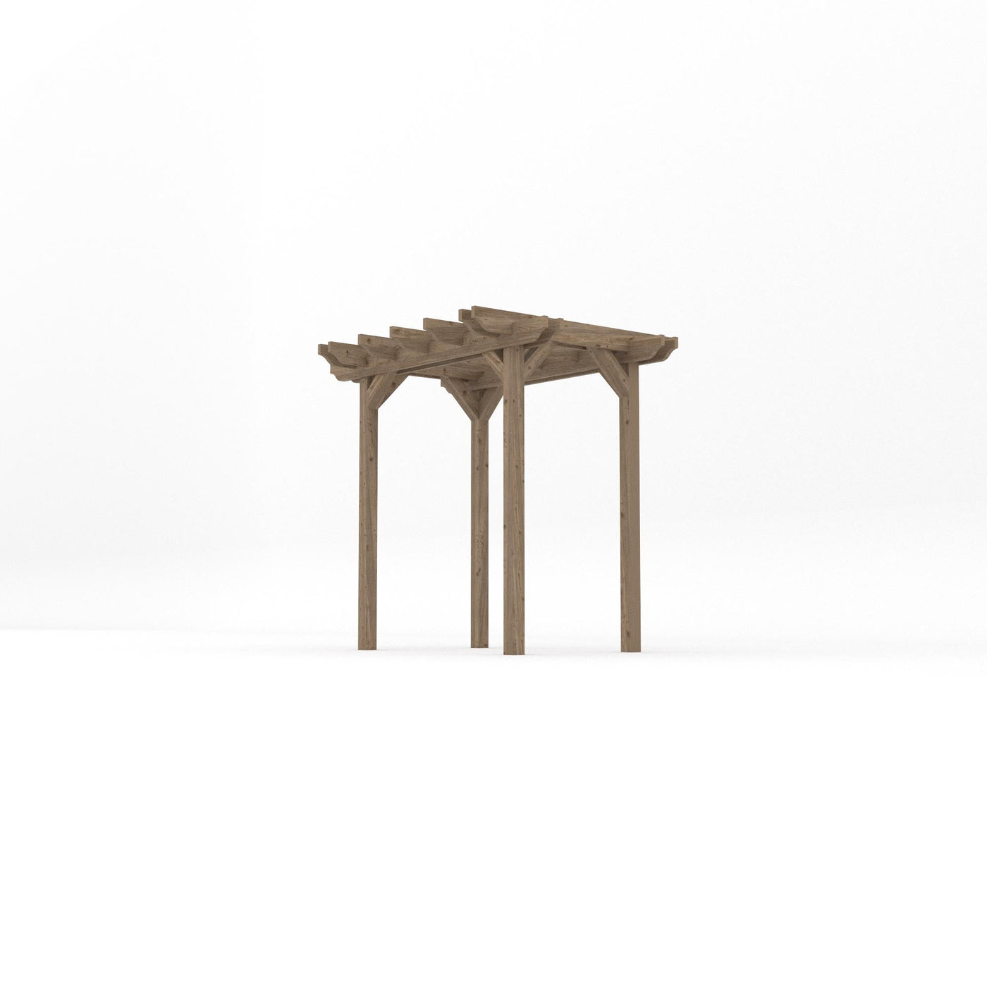 Freestanding Double Garden Pergola - Rustic Brown - 1.8m Width x 2.4m Length - image 2