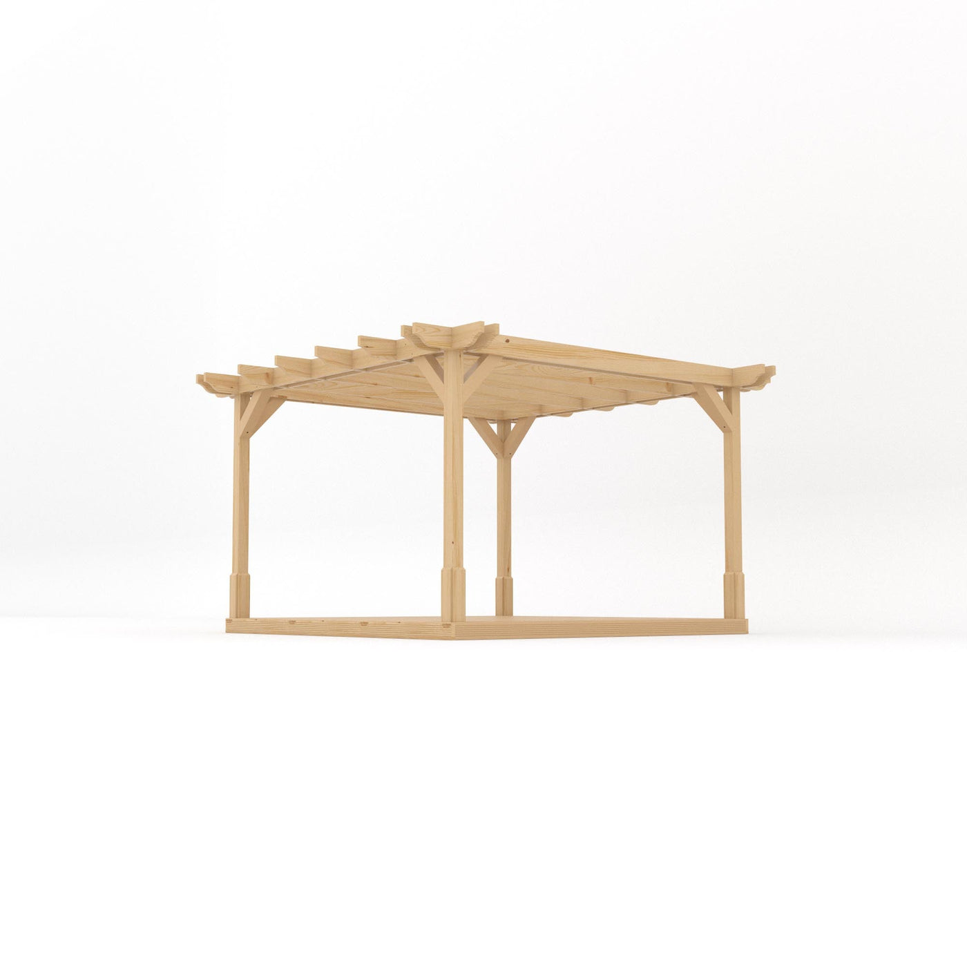 Freestanding Double Premium Pergola with Decking - Light Green - 3.6m Width x 3.6m Length - image 2
