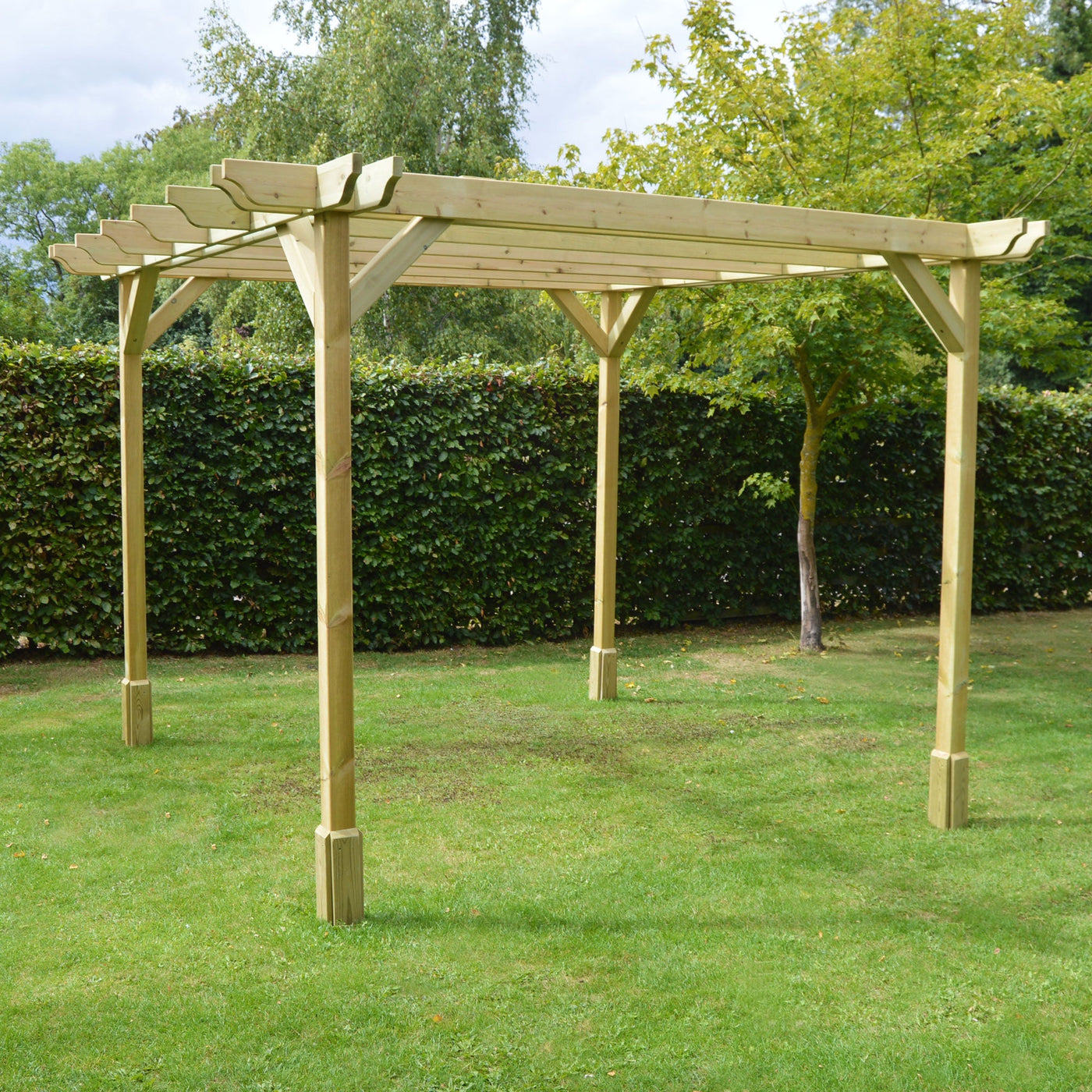 Freestanding Double Premium Pergola - Light Green - 2.4m Width x 6m Length - image 5
