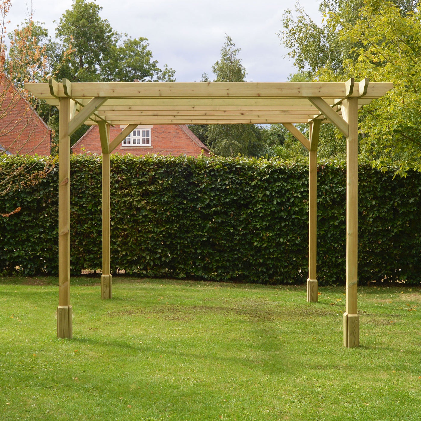 Freestanding Double Premium Pergola - Light Green - 3m Width x 3.6m Length - image 6