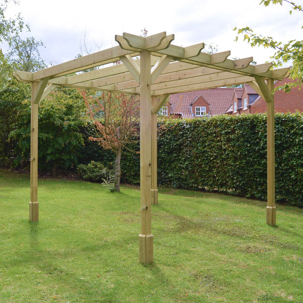 Freestanding Double Premium Pergola - Light Green - 2.4m Width x 6m Length