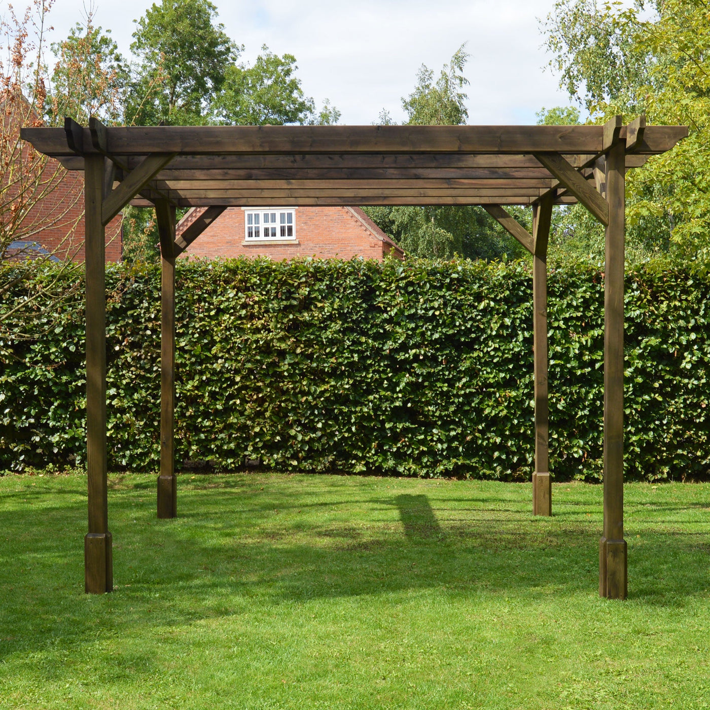 Freestanding Double Premium Pergola - Rustic Brown - 4.8m Width x 7.8m Length - image 6