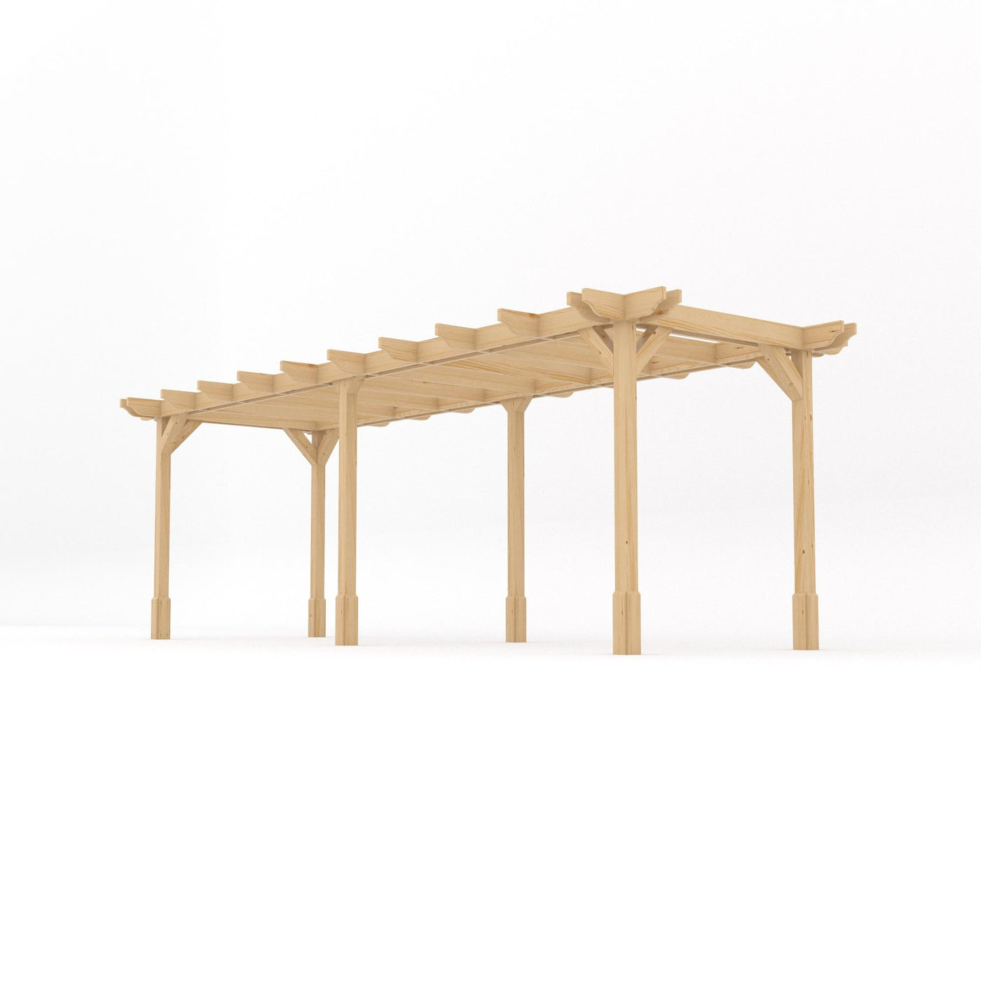 Freestanding Double Premium Pergola - Light Green - 2.4m Width x 6.6m Length - image 2