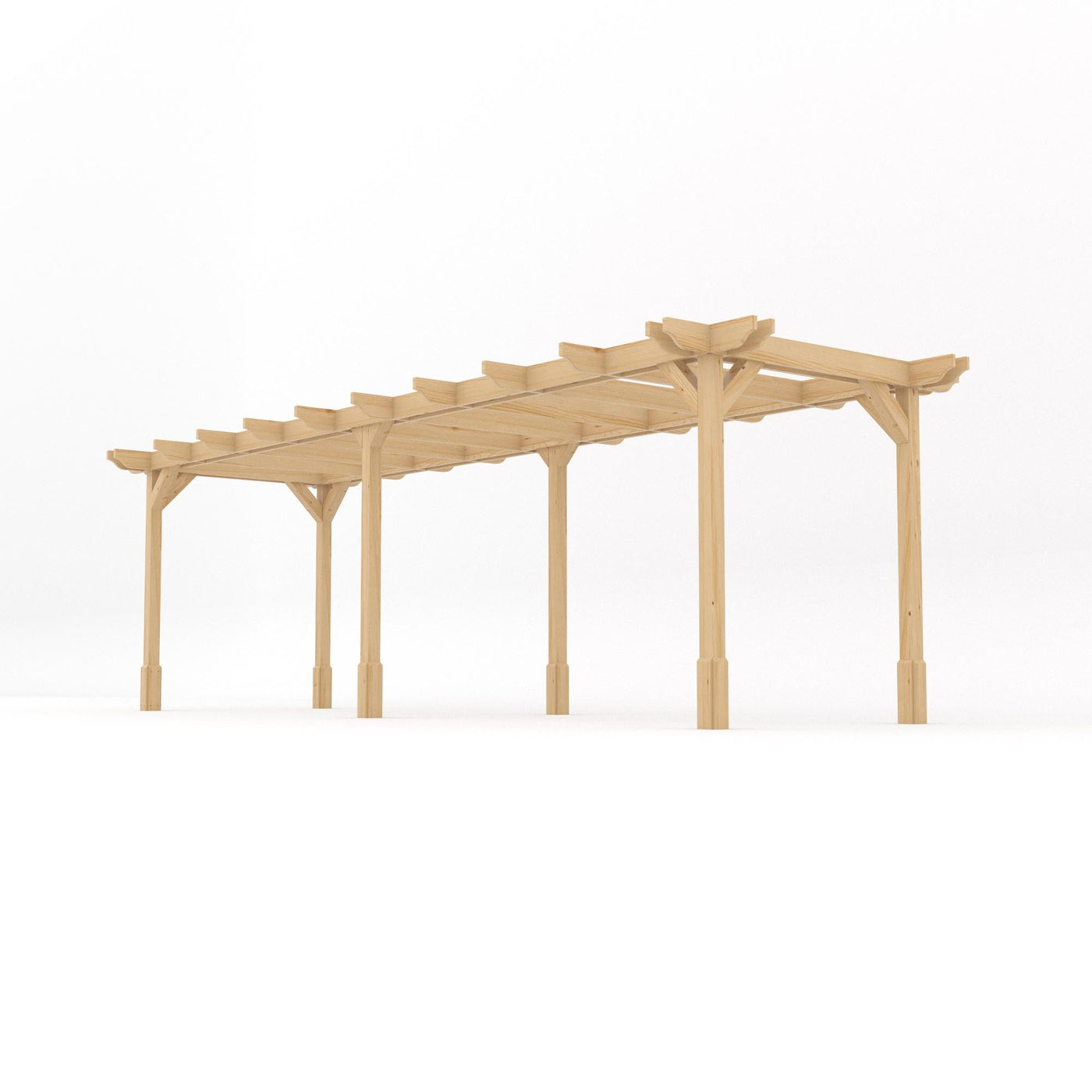 Freestanding Double Premium Pergola - Light Green - 1.8m Width x 7.2m Length - image 2