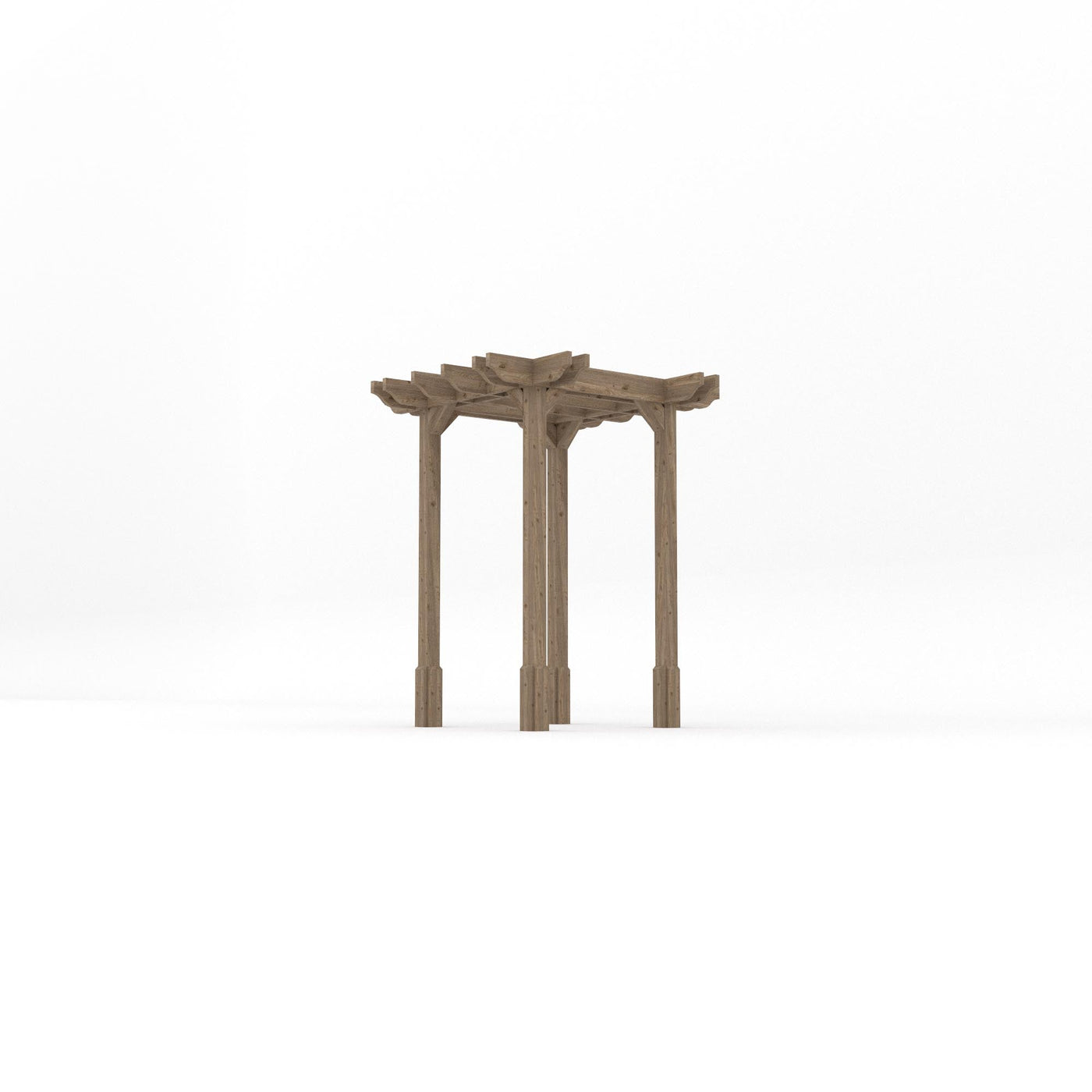 Freestanding Double Premium Pergola - Rustic Brown - 1.8m Width x 1.8m Length - image 2
