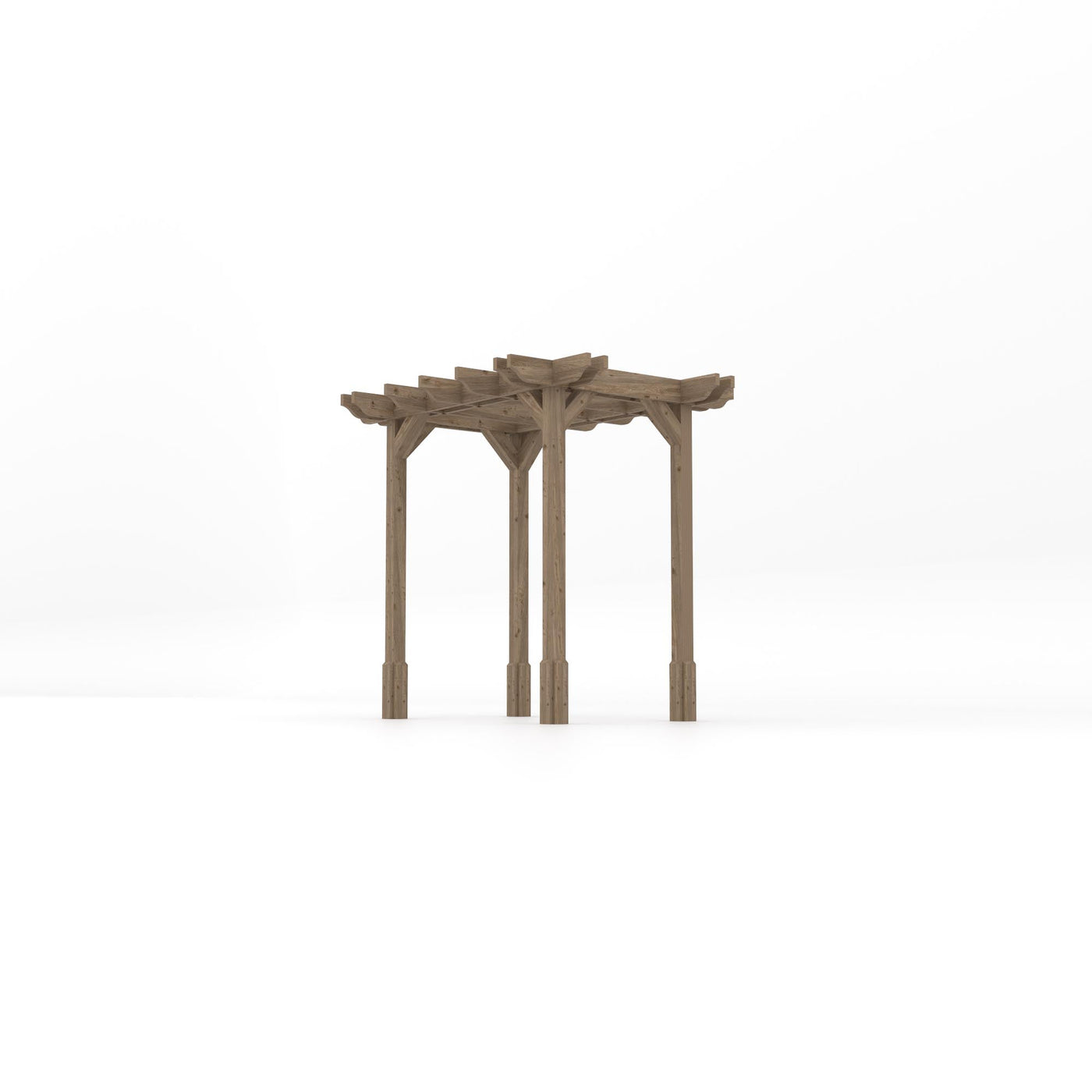Freestanding Double Premium Pergola - Rustic Brown - 1.8m Width x 2.4m Length - image 2