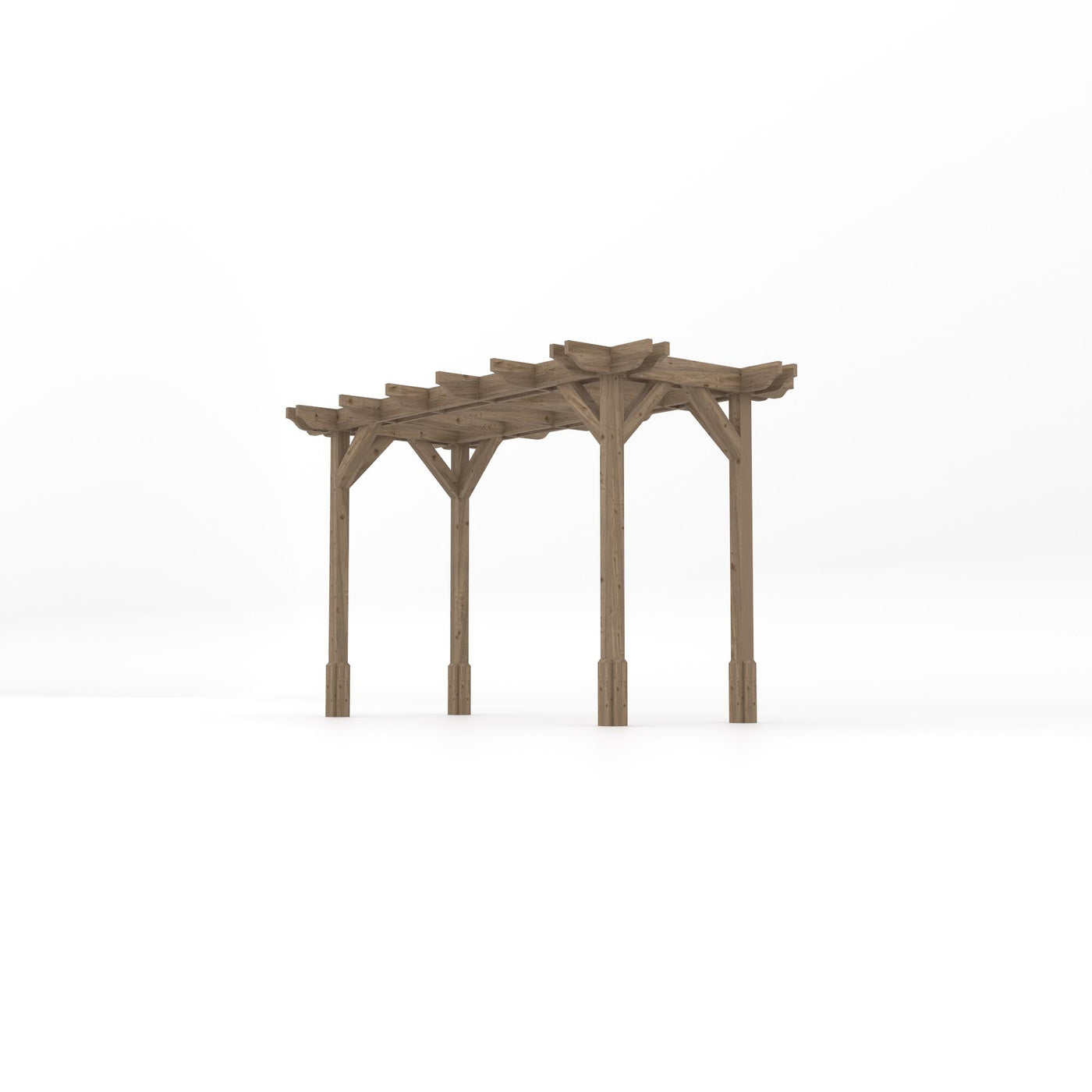 Freestanding Double Premium Pergola - Rustic Brown - 1.8m Width x 3.6m Length - image 2