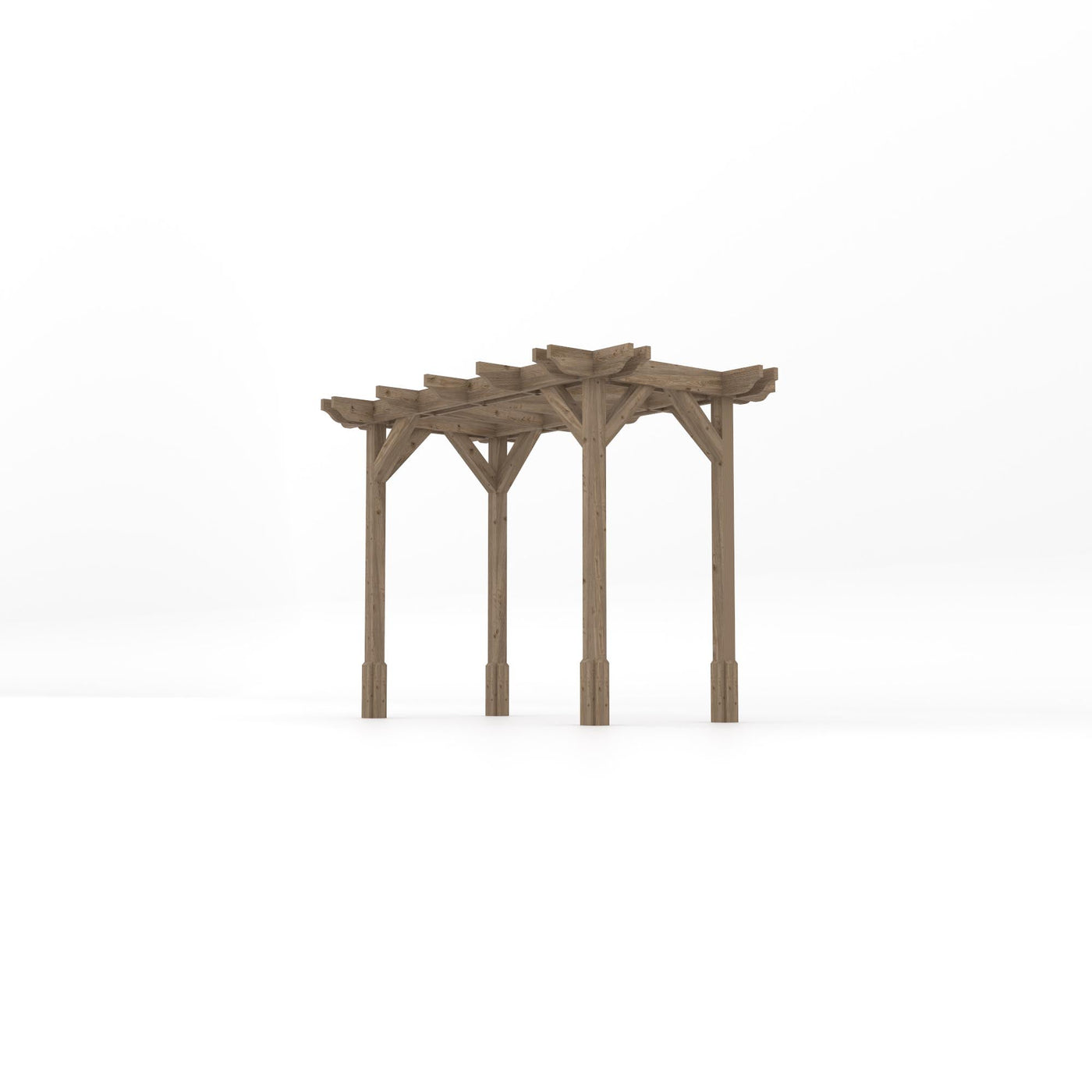 Freestanding Double Premium Pergola - Rustic Brown - 1.8m Width x 3m Length - image 2