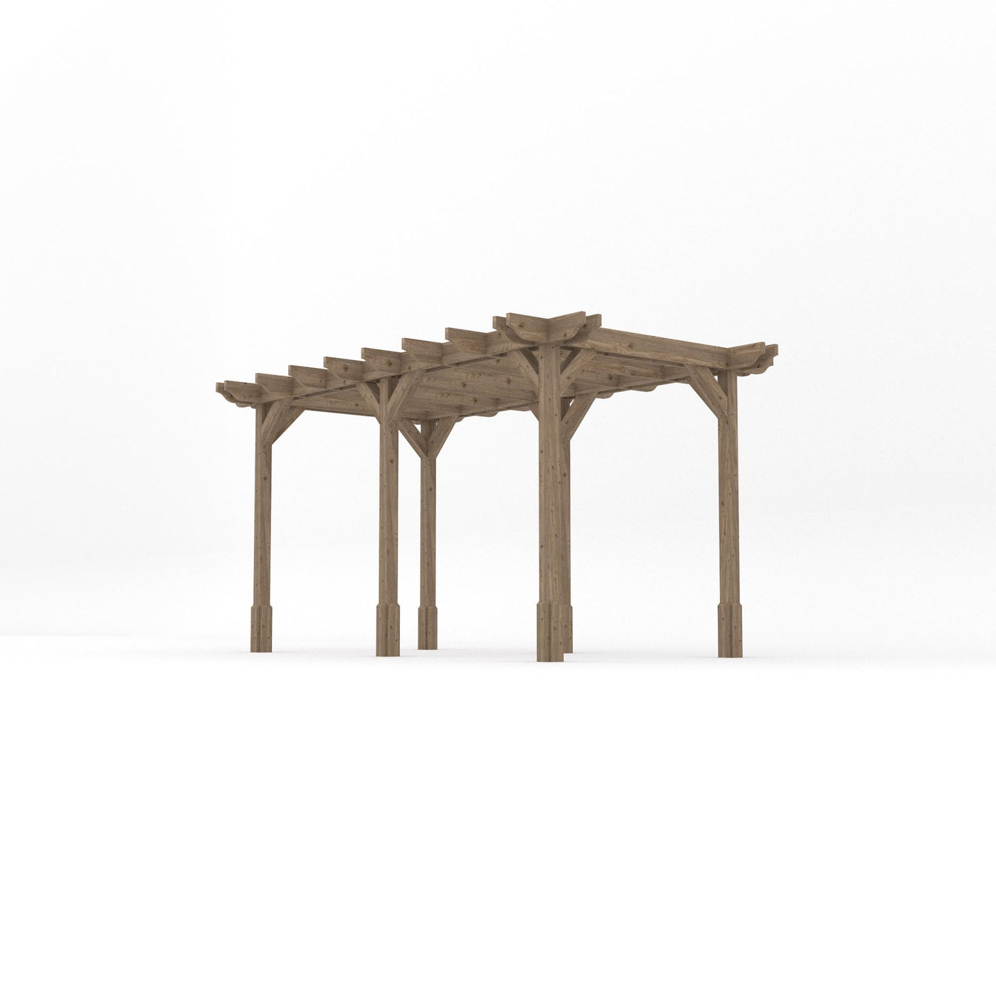Freestanding Double Premium Pergola - Rustic Brown - 1.8m Width x 4.2m Length - image 2