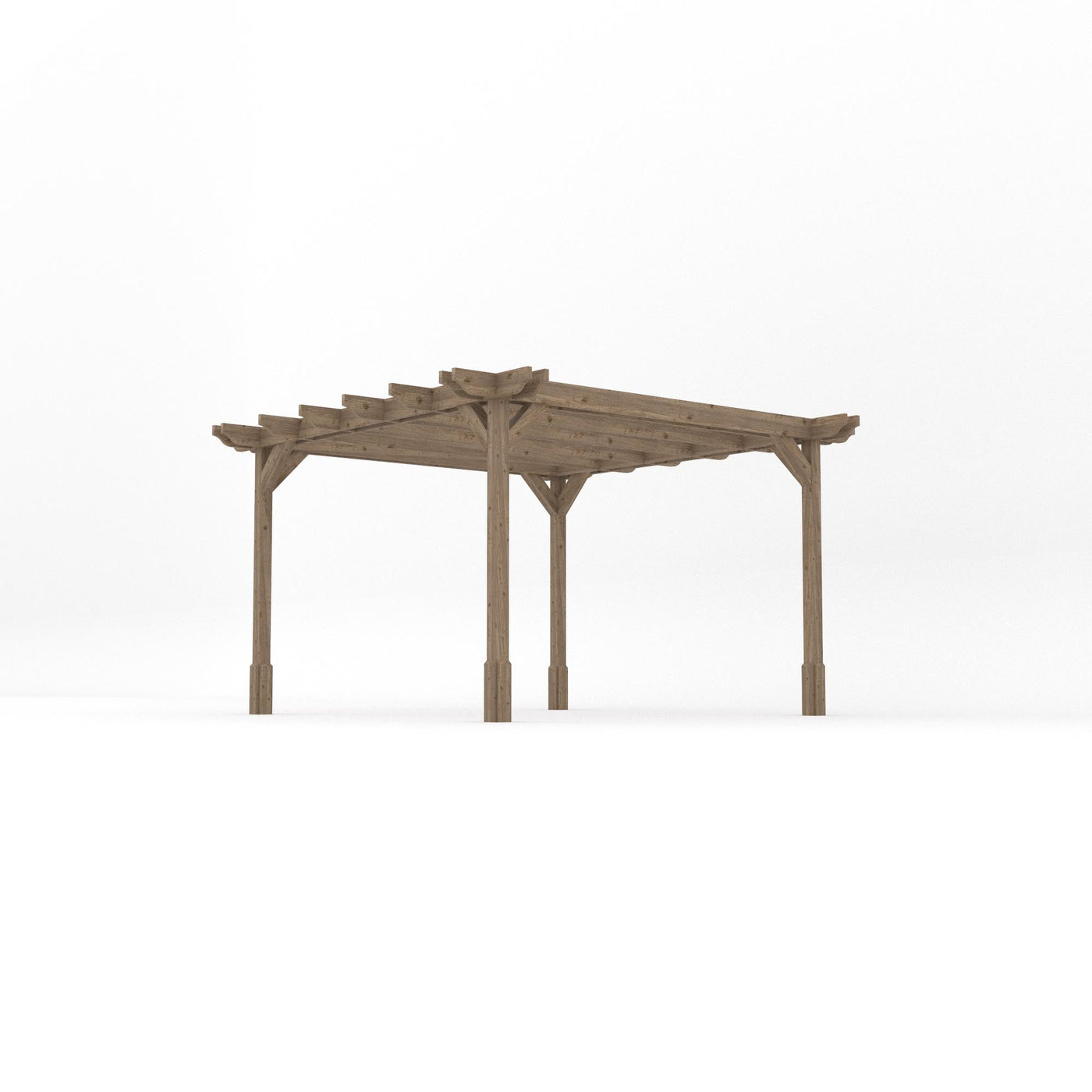 Freestanding Double Premium Pergola - Rustic Brown - 3.6m Width x 3.6m Length - image 2