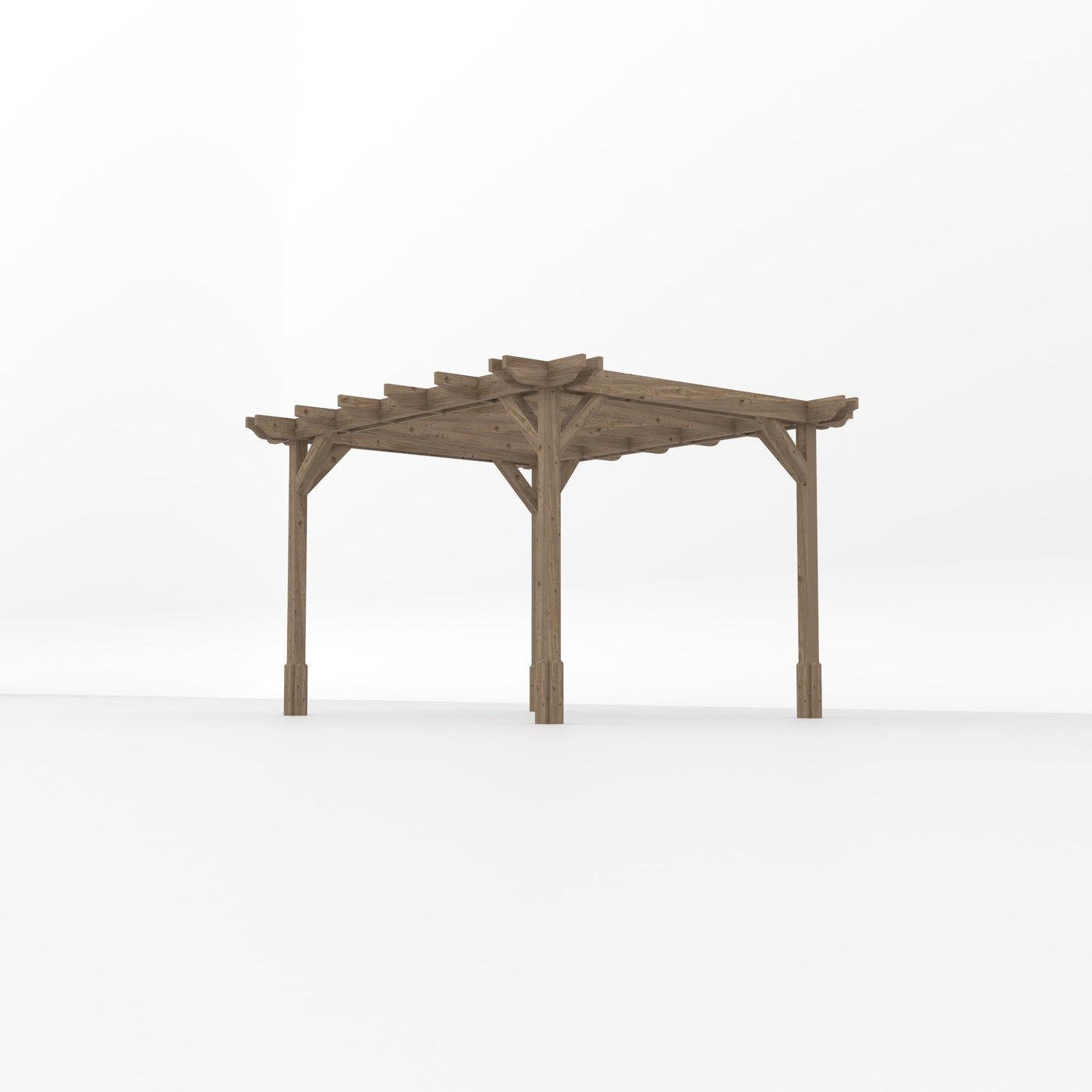Freestanding Double Premium Pergola - Rustic Brown - 3m Width x 3.6m Length - image 2
