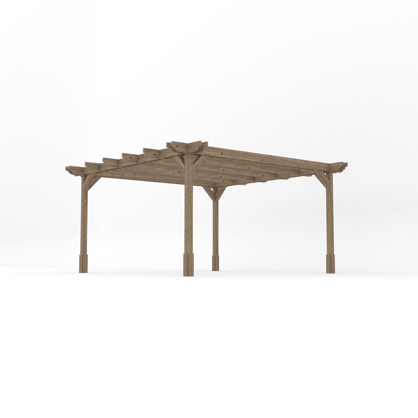 Freestanding Double Premium Pergola - Rustic Brown - 4.2m Width x 4.2m Length - image 2