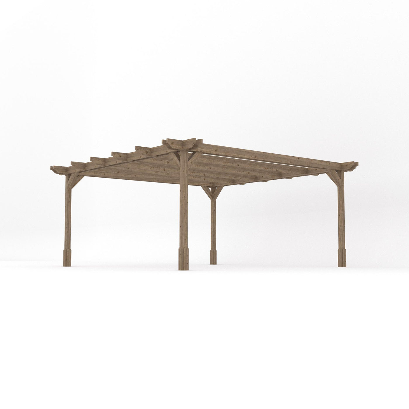 Freestanding Double Premium Pergola - Rustic Brown - 4.8m Width x 4.8m Length - image 2