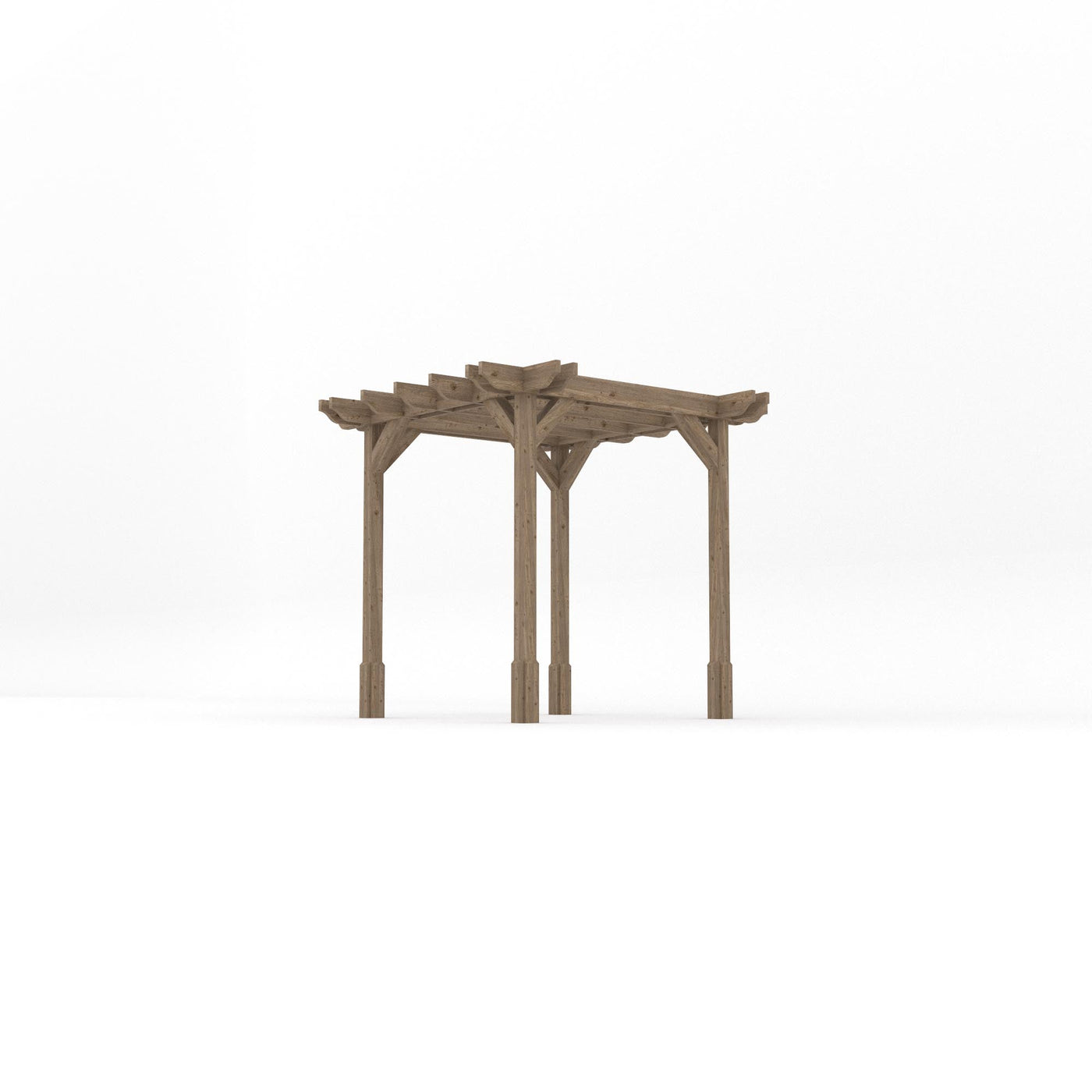 Freestanding Double Premium Pergola - Rustic Brown - 2.4m Width x 2.4m Length - image 2