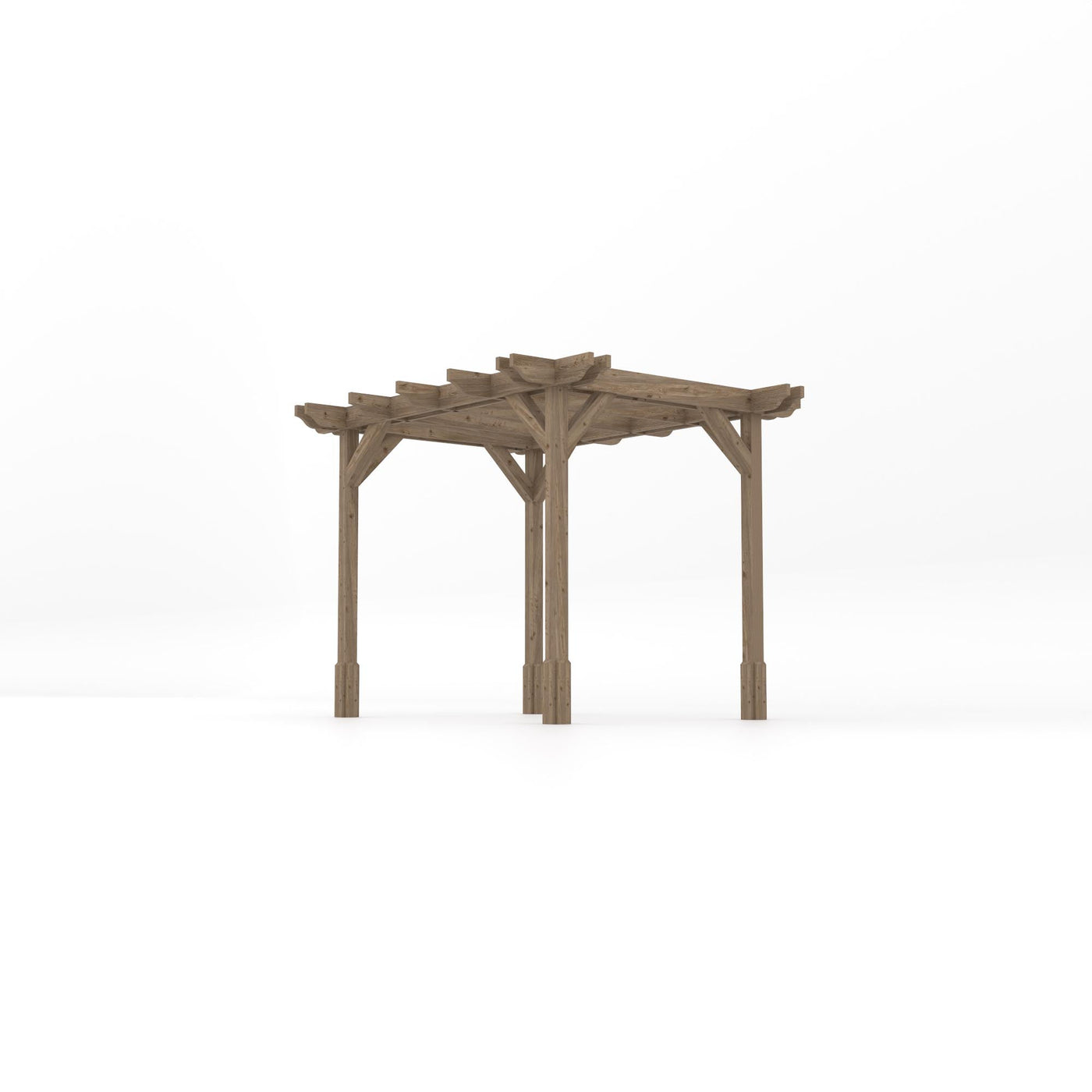 Freestanding Double Premium Pergola - Rustic Brown - 2.4m Width x 3m Length - image 2