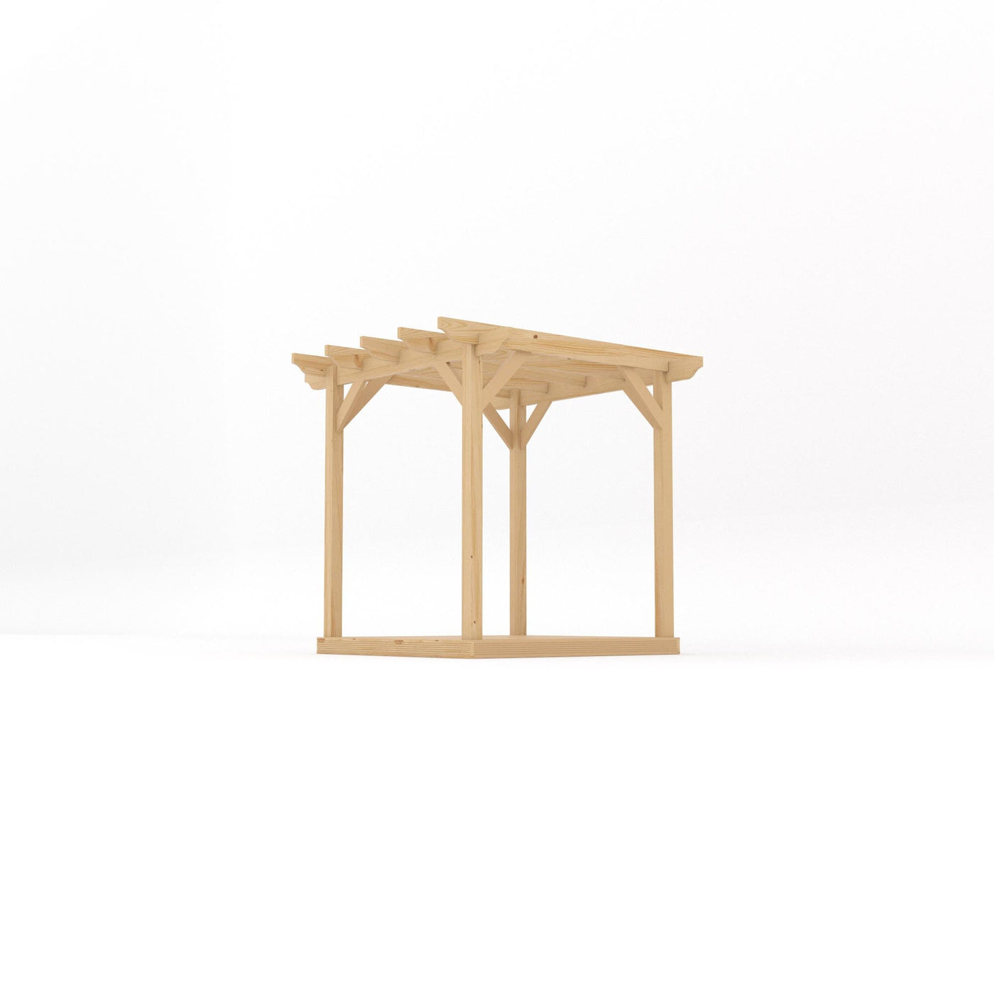 Freestanding Garden Pergola with Decking - Light Green - 2.4m Width x 2.4m Length - image 2