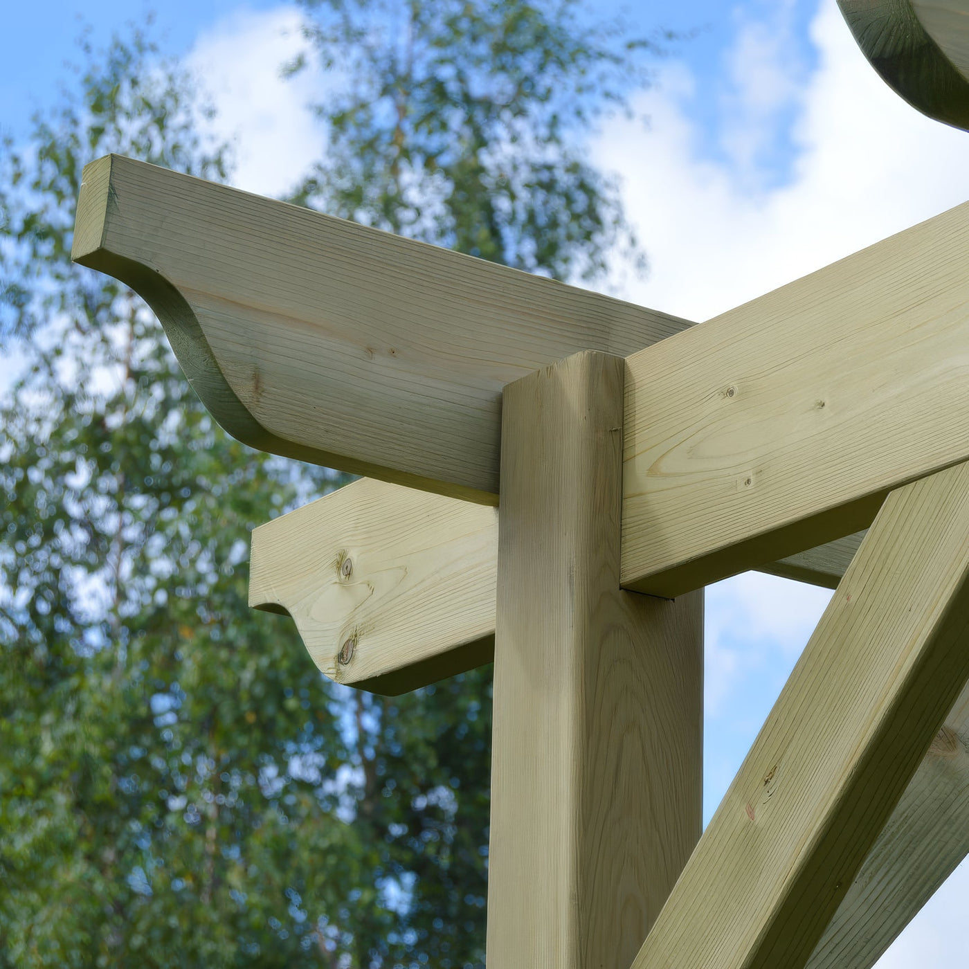 Freestanding Garden Pergola - Light Green - 1.8m Width x 6m Length - image 4