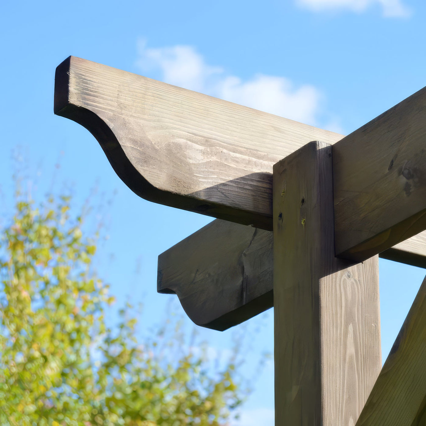 Freestanding Garden Pergola - Rustic Brown - 3.6m Width x 6.6m Length - image 4