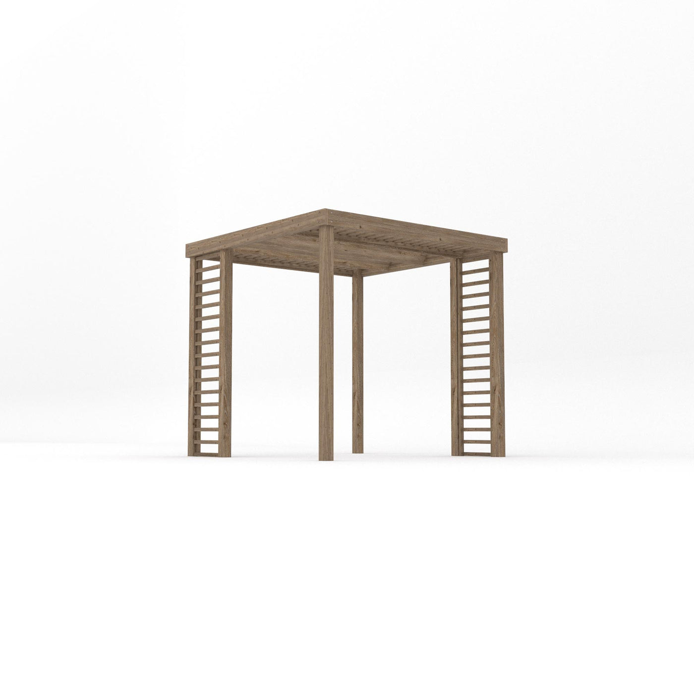 Freestanding Panel Pergola - Rustic Brown - 2.4m Width x 2.4m Length - image 2