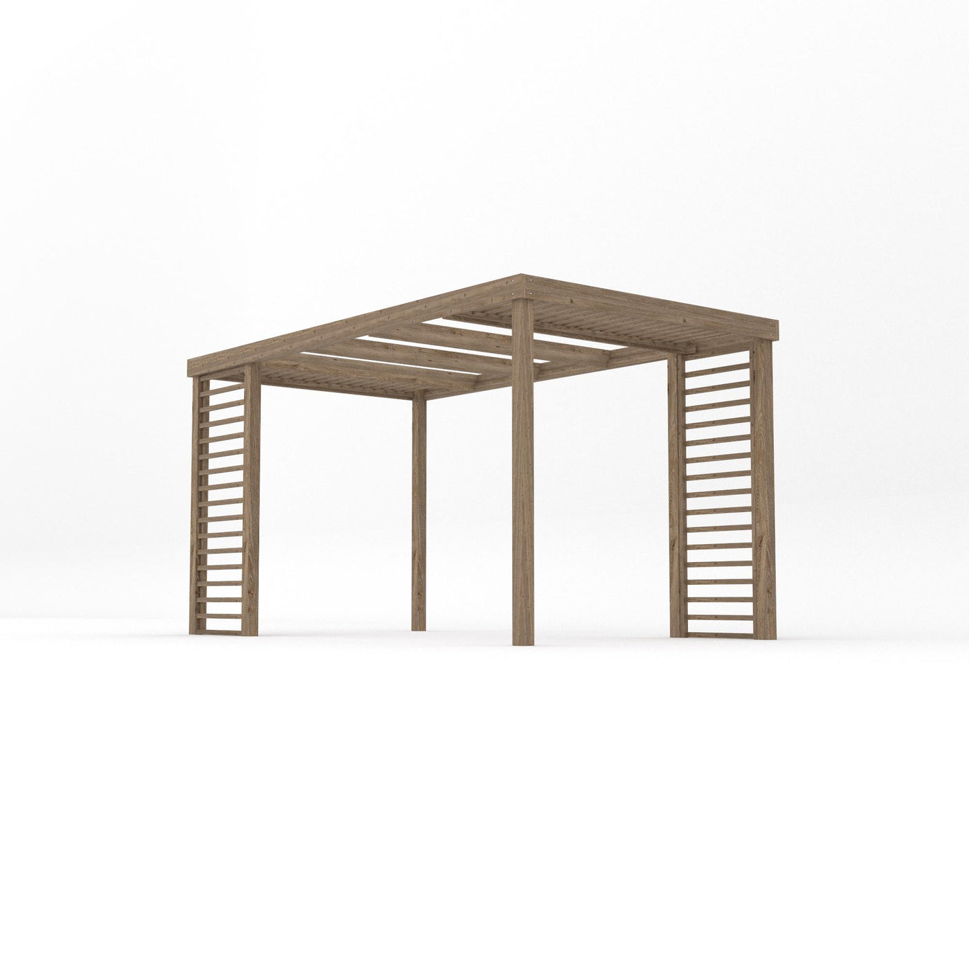 Freestanding Panel Pergola - Rustic Brown - 2.4m Width x 4.2m Length - image 2