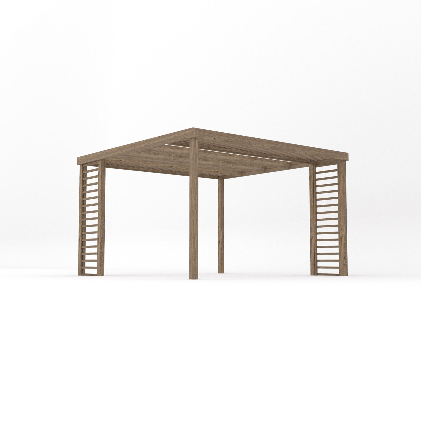 Freestanding Panel Pergola - Rustic Brown - 3.6m Width x 3.6m Length - image 2
